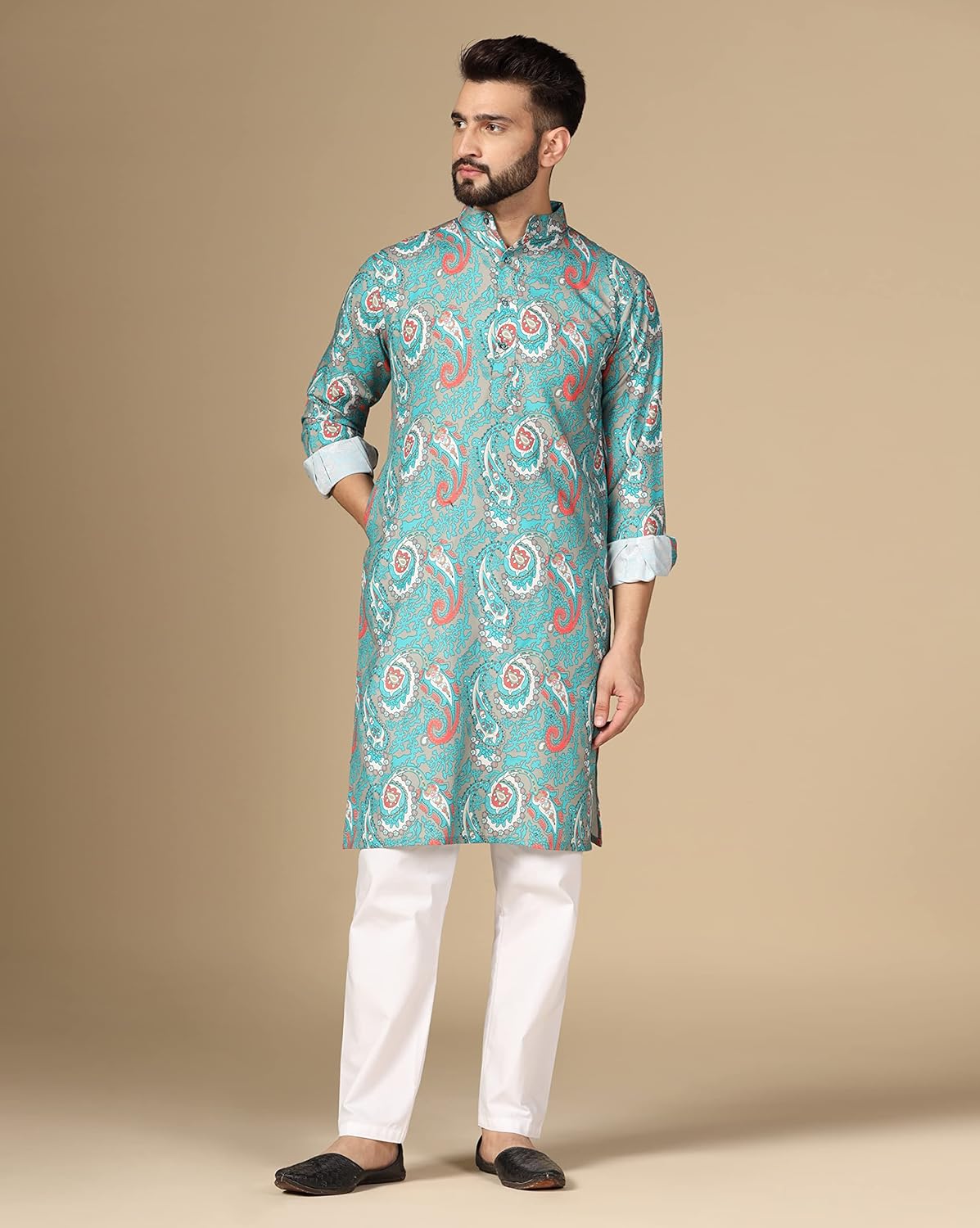 Leriya Fashion Men's Kurta | Rayon Printed Kurta