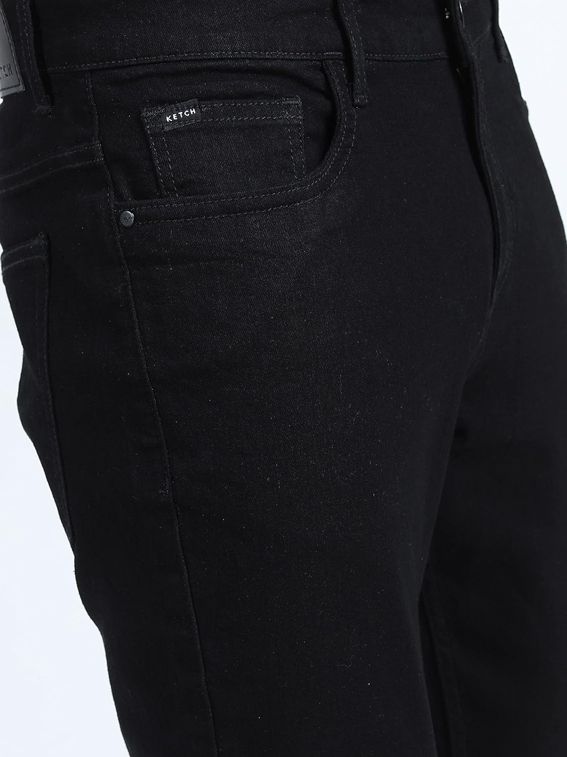 KETCH Men's Slim Fit Mid Rise Jeans (Stretchable)
