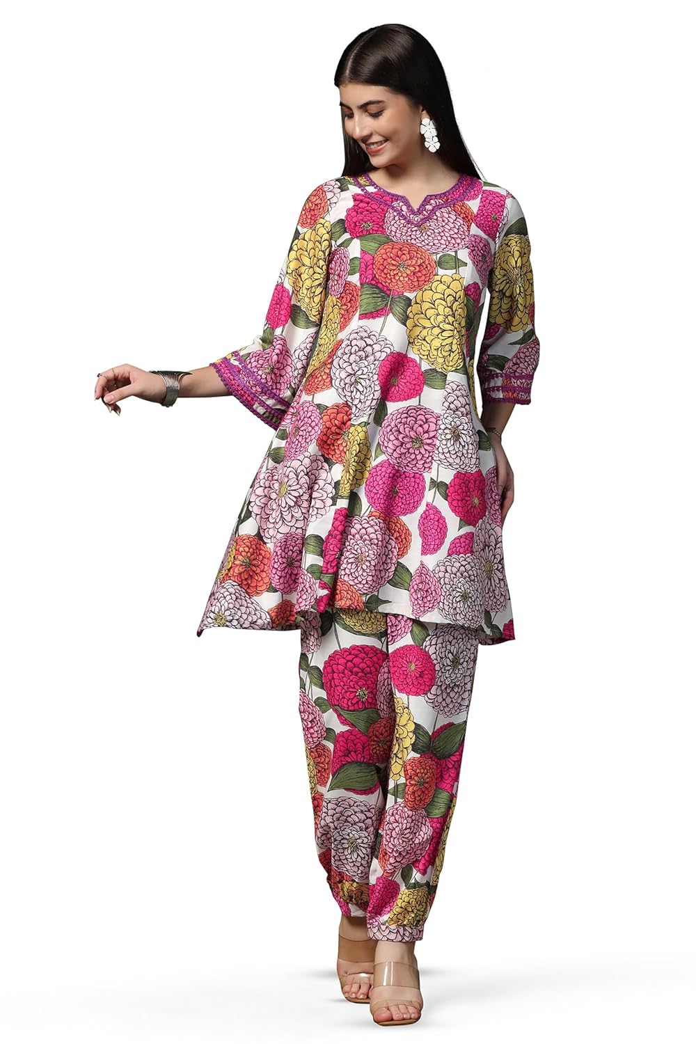 Fashion Dream Cotton Blend Women's Printed Kurta
