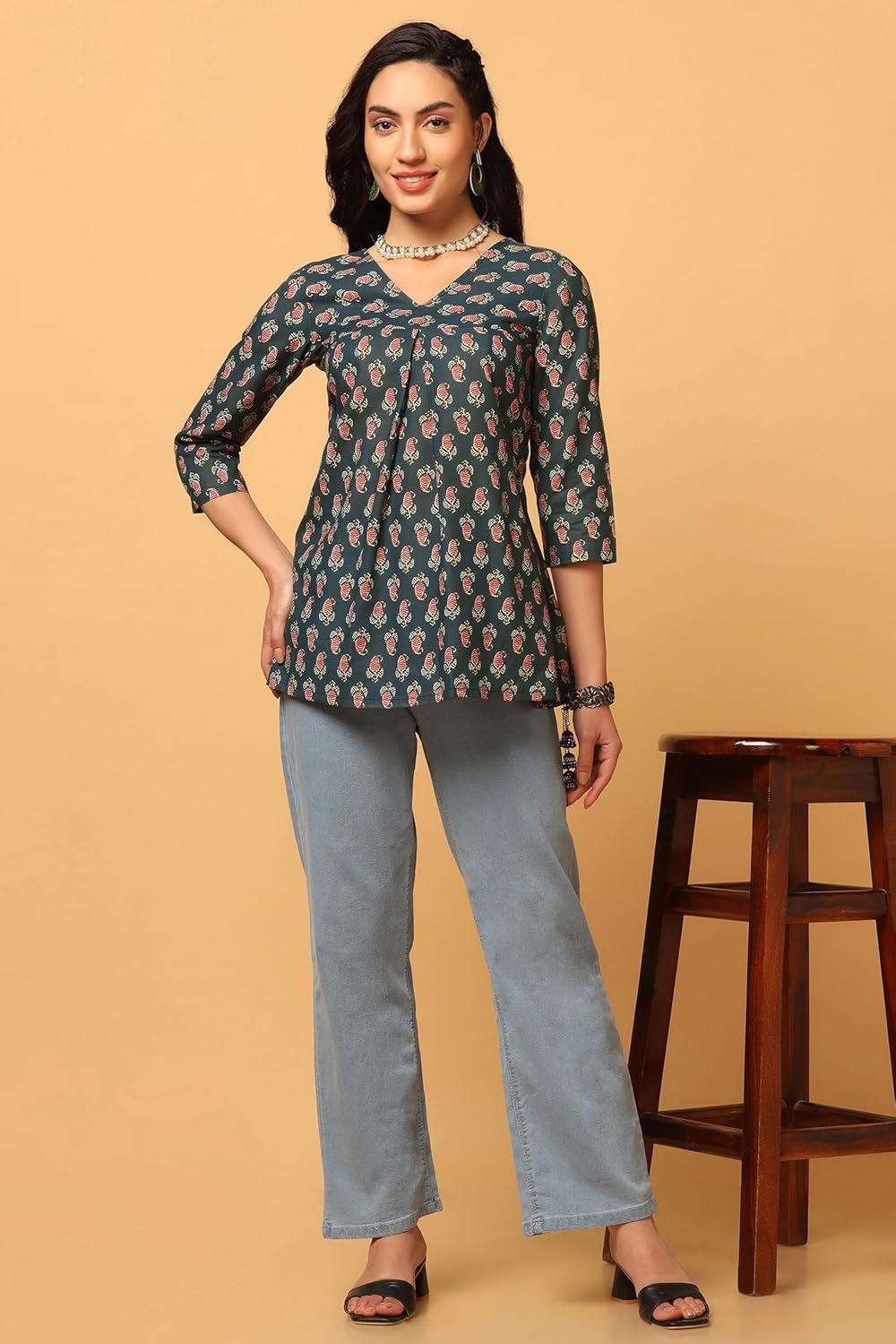 Fashion Dream Women's Cotton Regular Fit Tunic Top