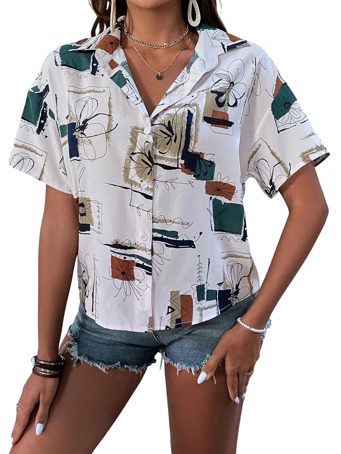 DHRUVI TRENDZ Oversized Shirt for Women