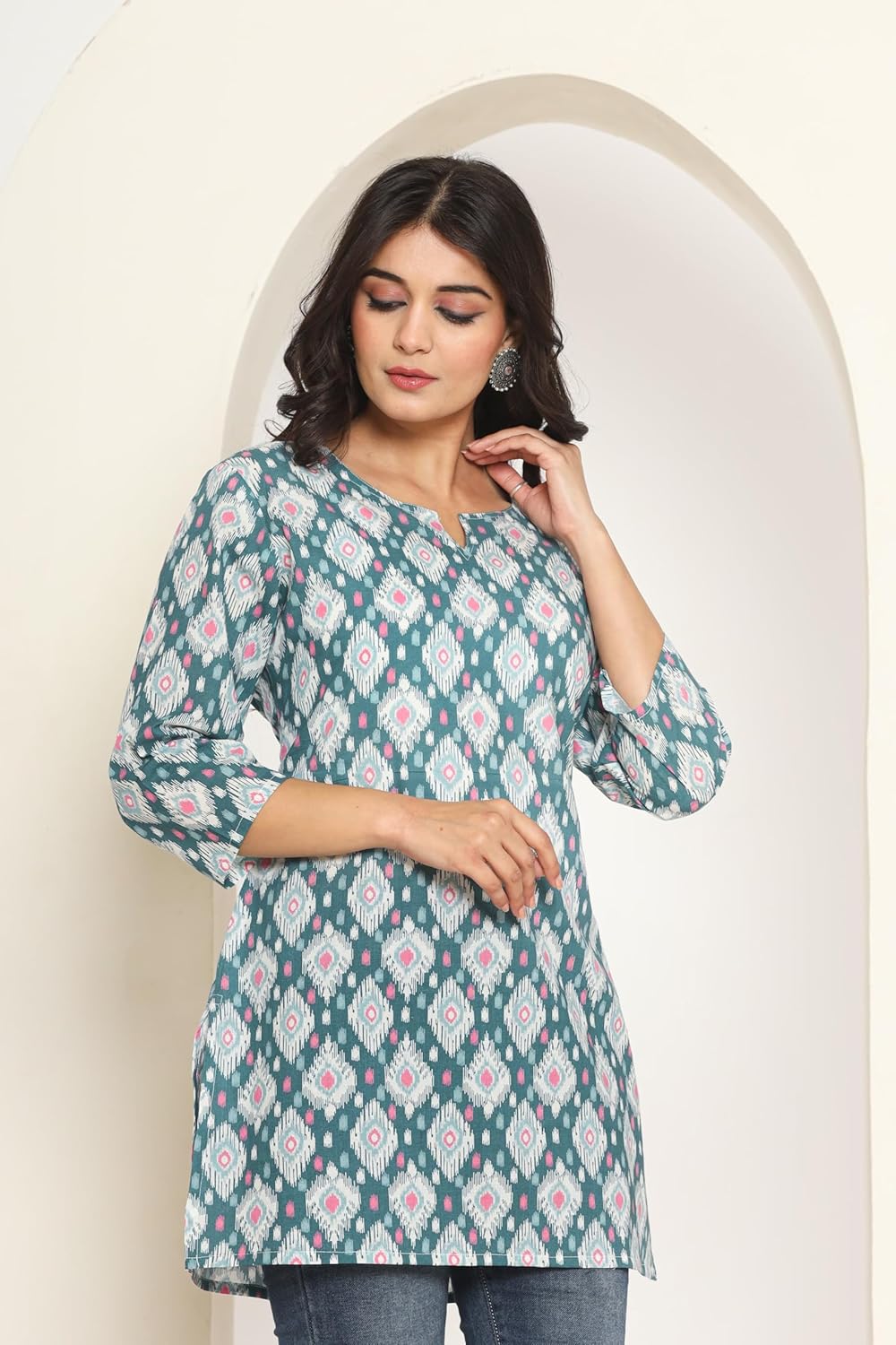 COTTBELLE Women's Wear Printed Cotton Short Kurta