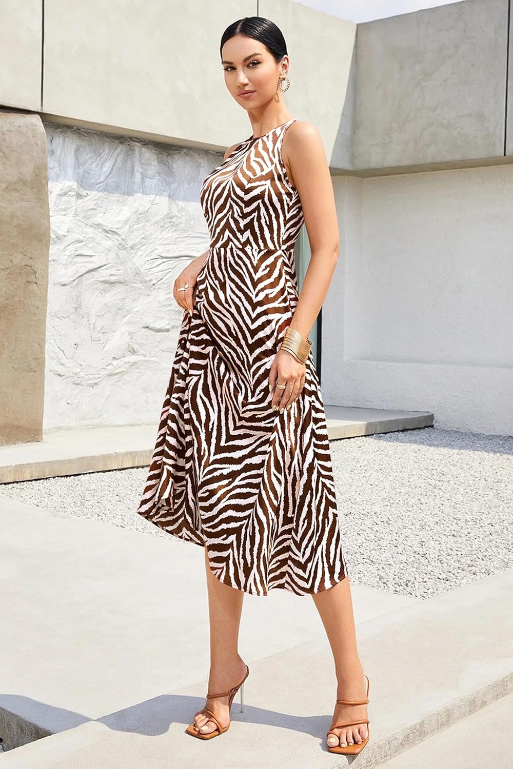 Fashion Dream Womens Cotton Blend Printed Dress|Western Dress