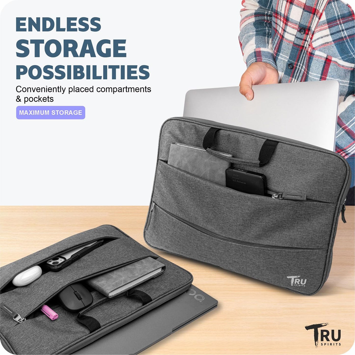 TRU SPIRITS Laptop Sleeve/Pouch/Case/Bag