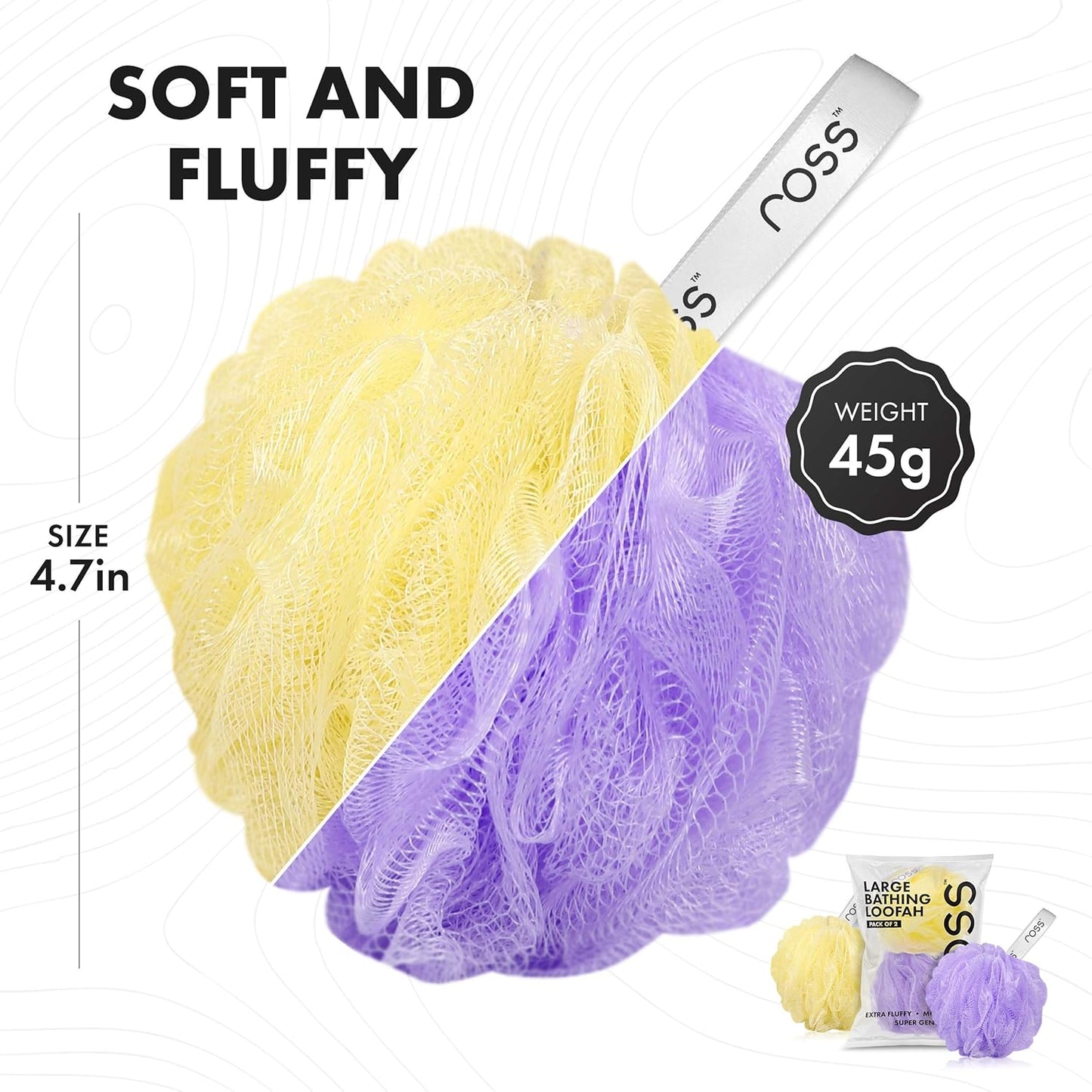 ross Large Bath Loofah Sponge Scrubber Exfoliator