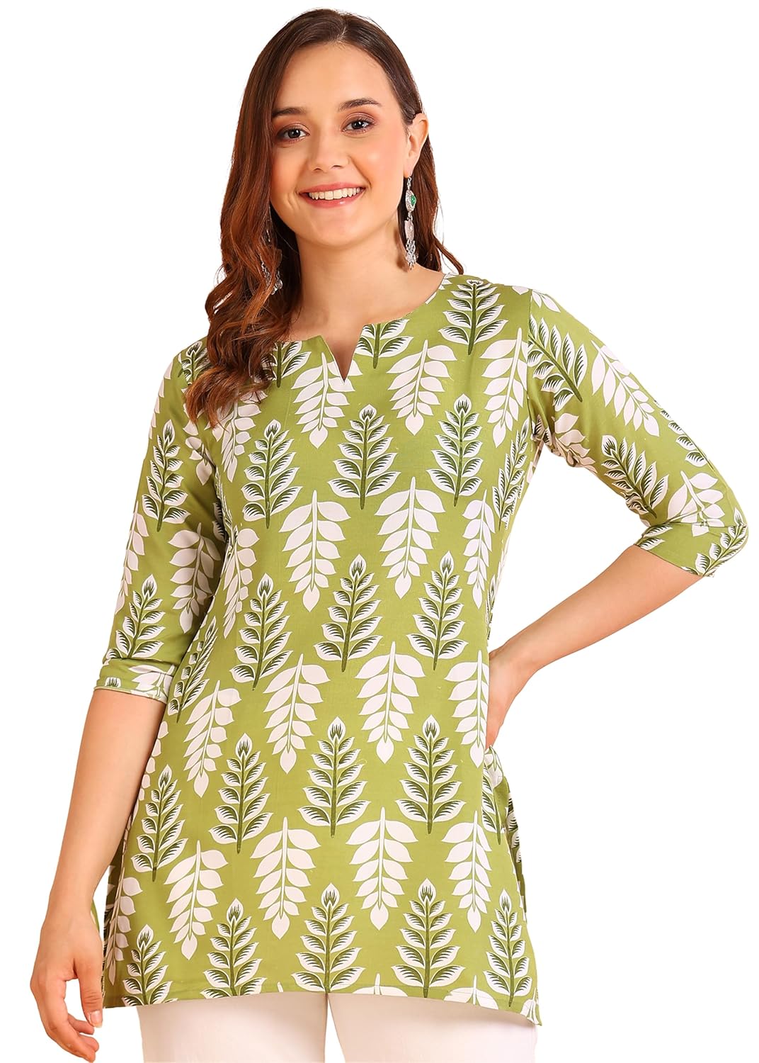 AAYLA Women’s Poly Rayon Short Kurti