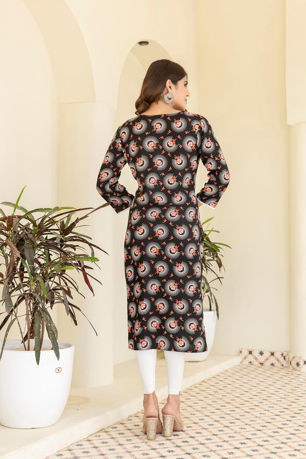 PURSHOTTAM WALA Women Floral Print Gold Printed