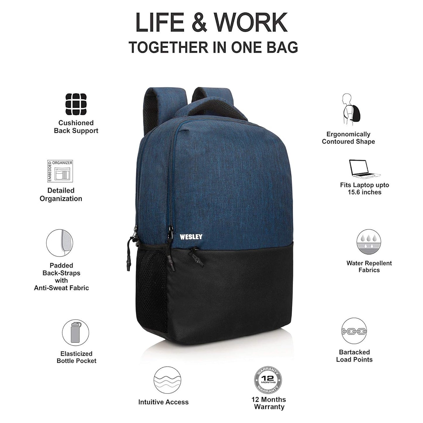 Wesley Milestone 2.0 Casual Waterproof Laptop - alphahostel.in