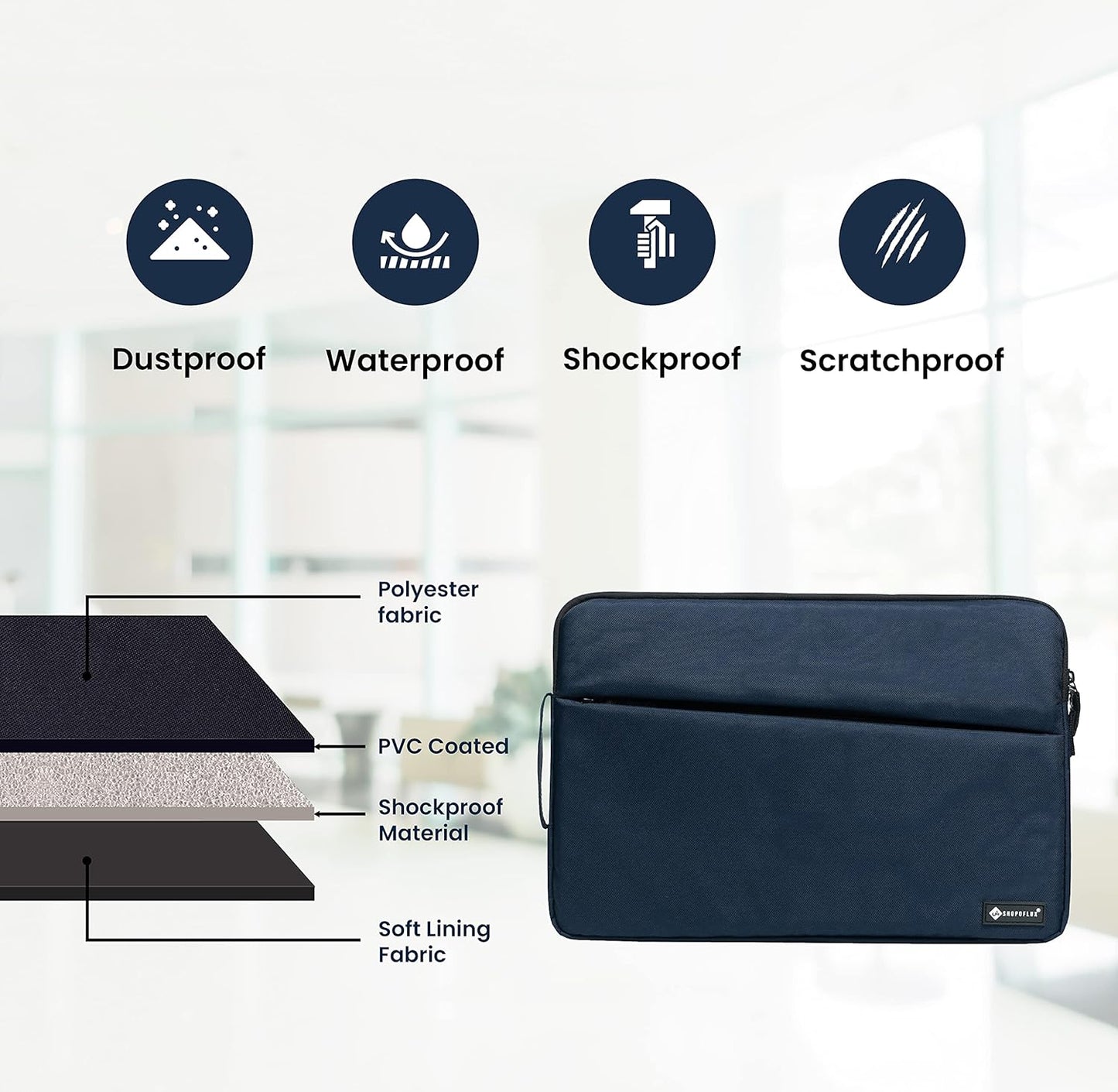 Shopoflux Laptop Sleeve Case Cover Bag for 16