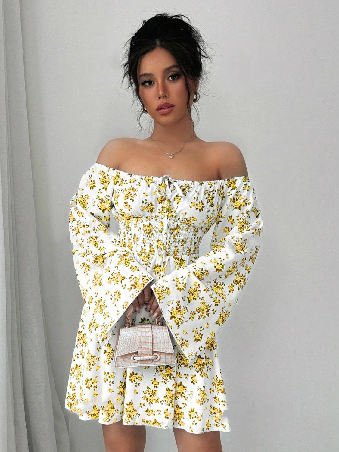 KATECLO Stylish Korean Off-Shoulder Frocks for Women & Girls | Western Mini & Midi Dresses | Aesthetic Casual & Formal Outfits