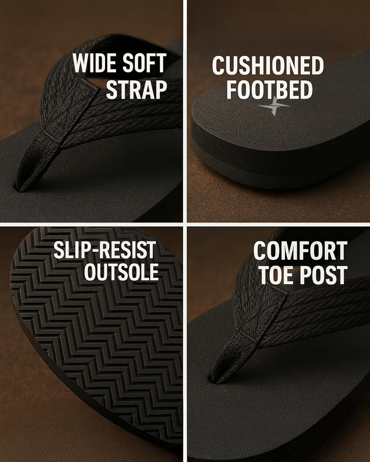 Men’s Flip Flops Lightweight Anti-Slip Slippers - alphahostel.in