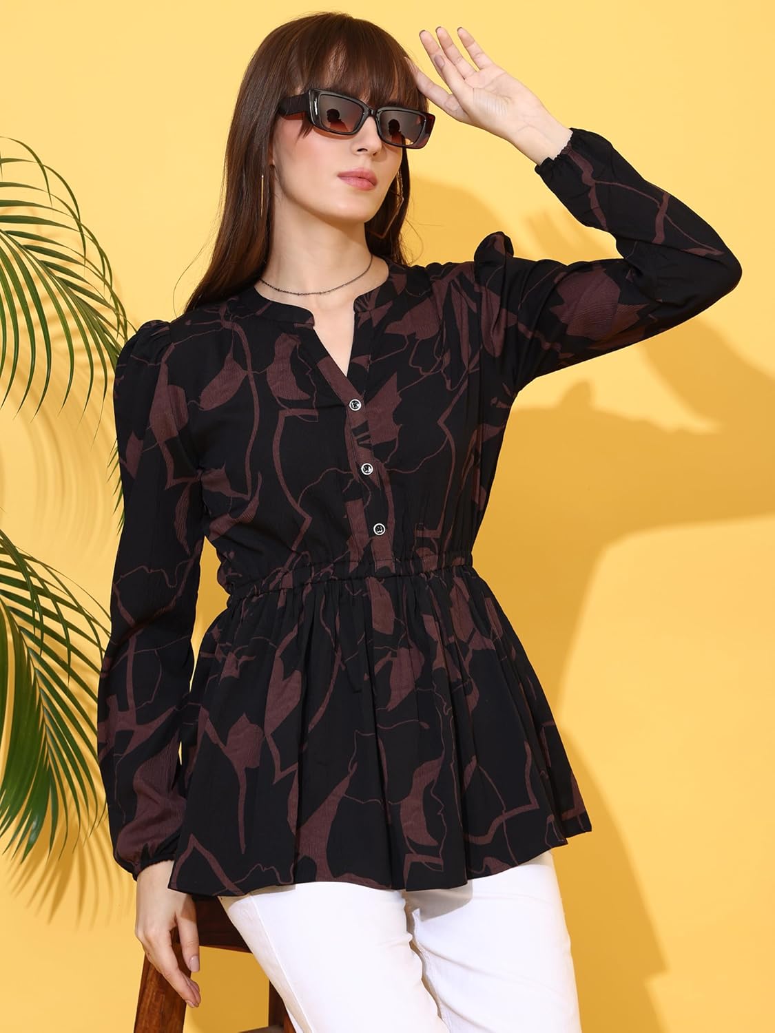 Sheetal Associates Women's Top Shirt Stylish Trendy for Girls | Floral Printed Top | Lightweight Day Comfort