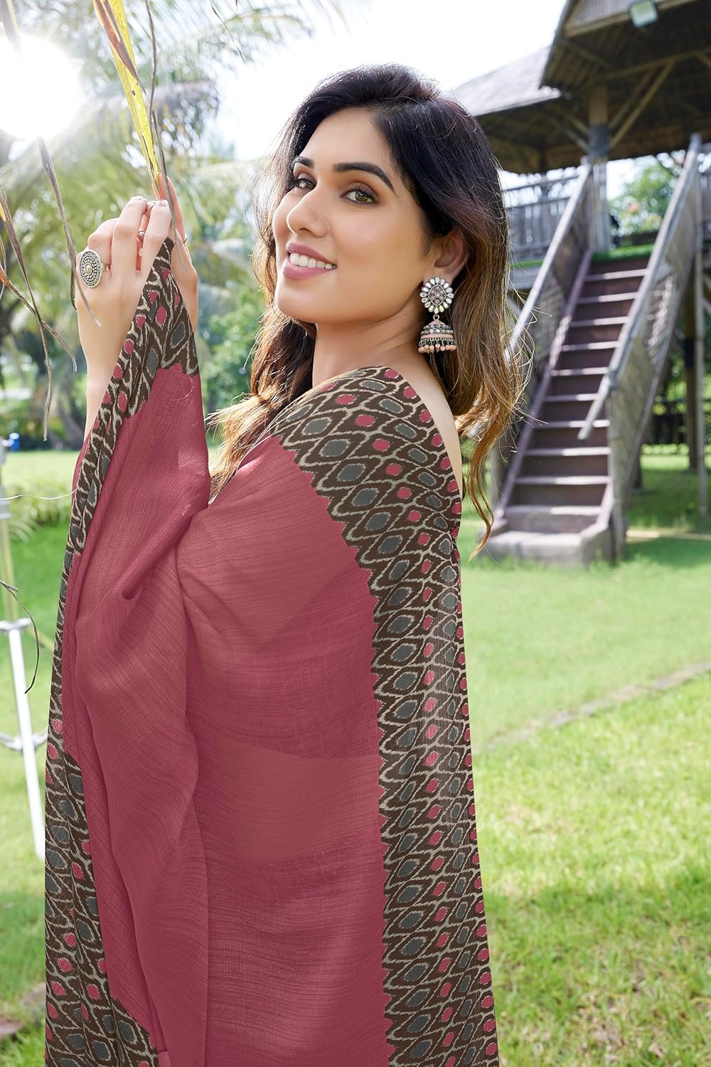 Printed Women's Saree with Blouse Piece
