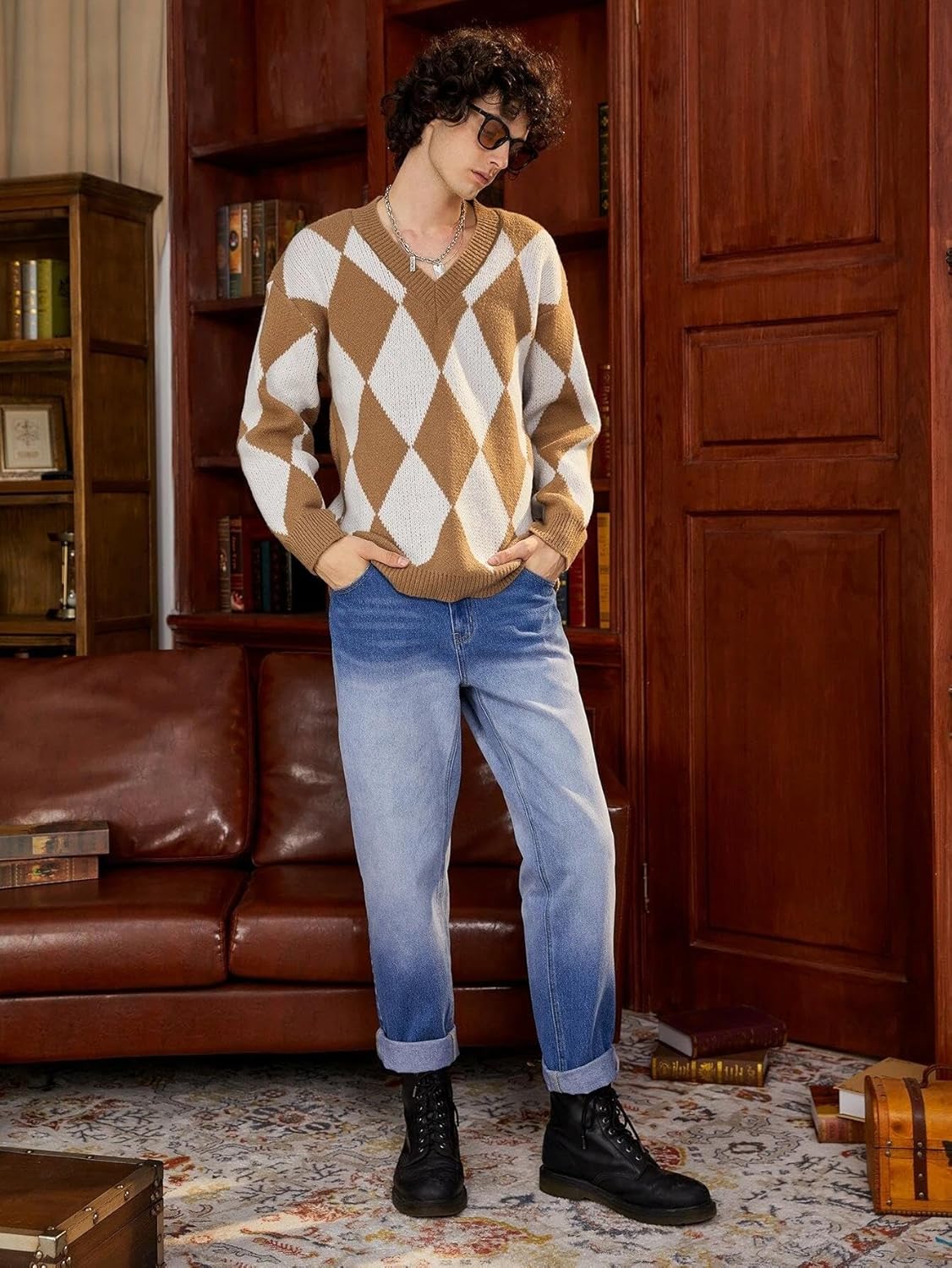 KOTTY Men's Solid Straight Fit/Skinny Fit/Relaxed Fit
