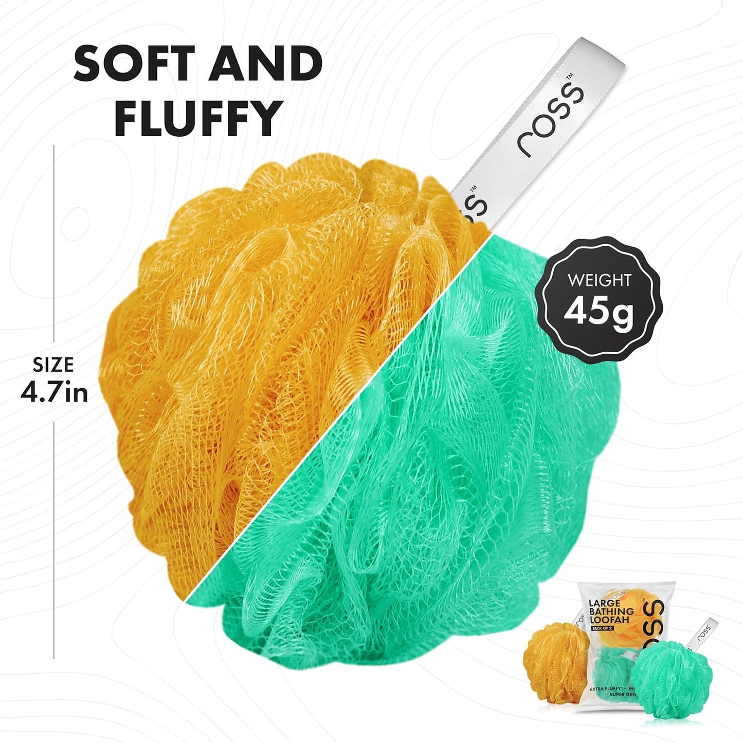ross Large Bath Loofah Sponge Scrubber Exfoliator