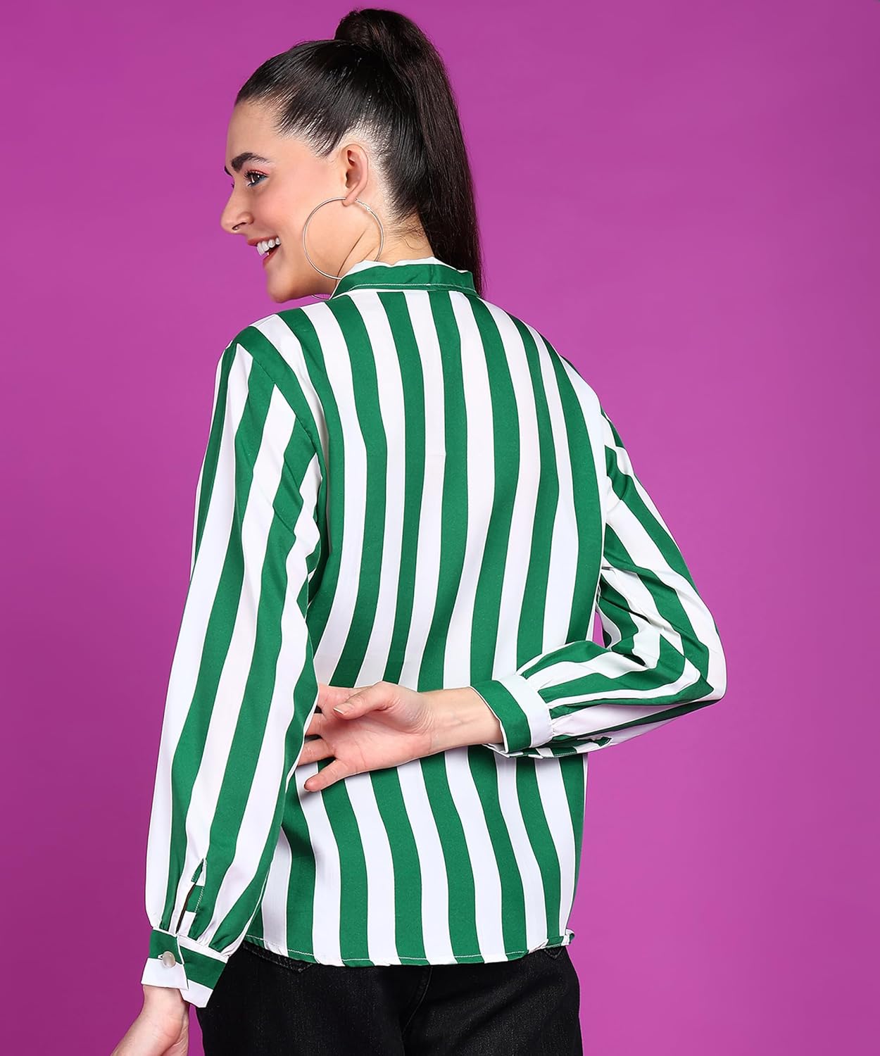 POPWINGS Printed Full-Sleeves Regular-Fit Polyester