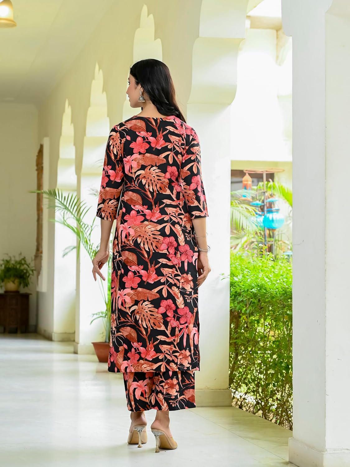 ANNI DESIGNER Women's Rayon Blend Kurta with Palazzo