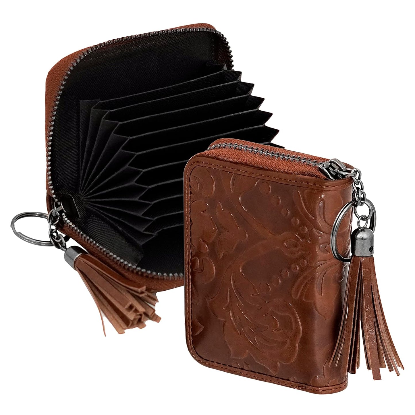 Storite PU Leather 9 Slot Vertical Credit Debit Card