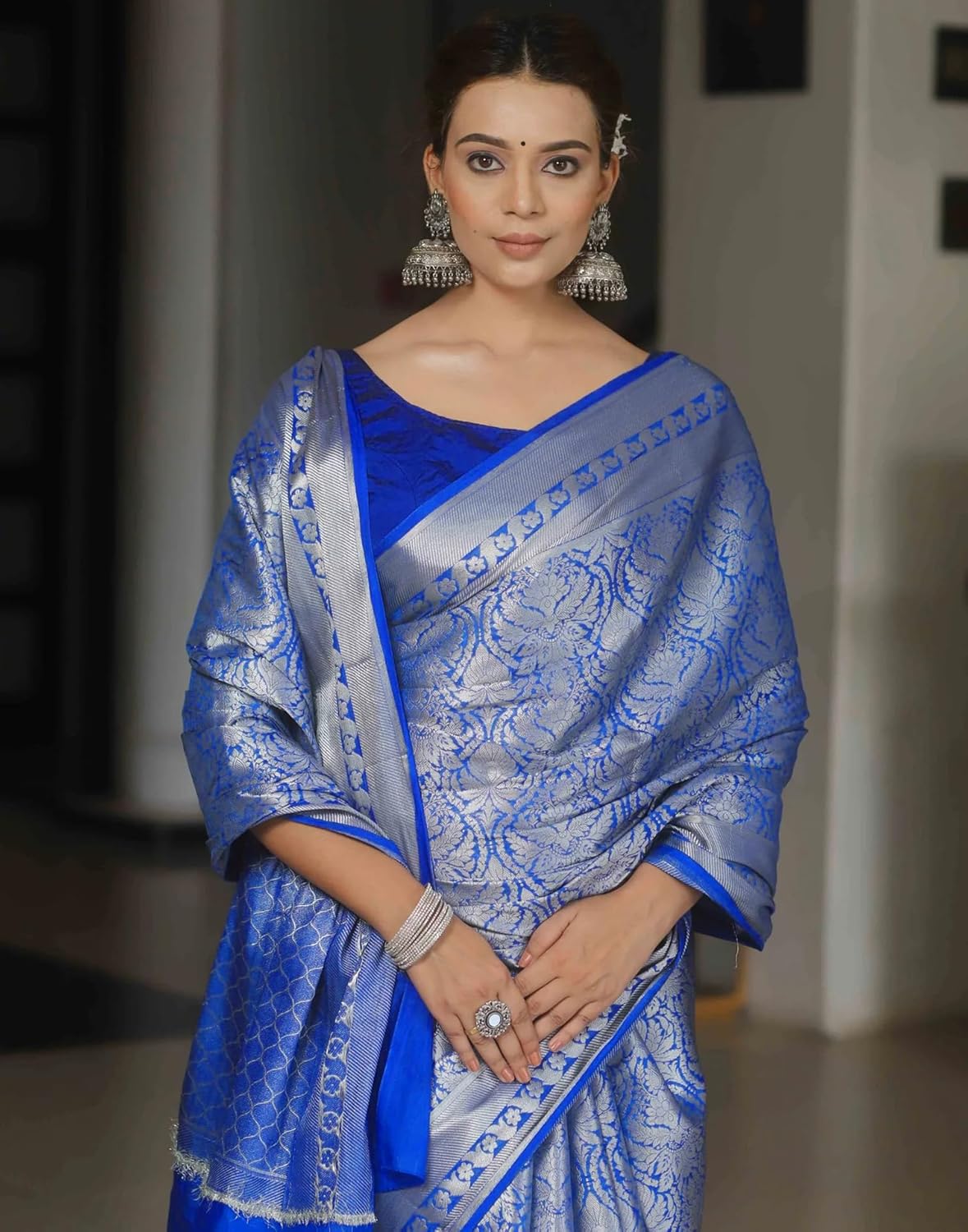 Women's Kanjivaram Soft Silk Blouse Piece For Wedding