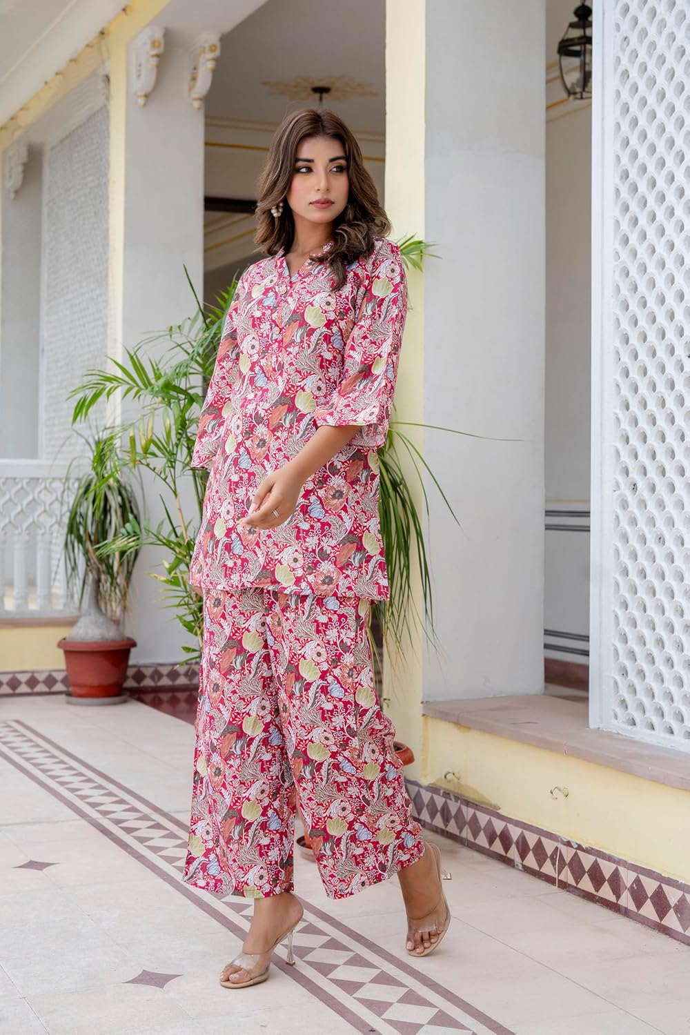 Yashika Women Trendy Printed Cotton Blend Straight