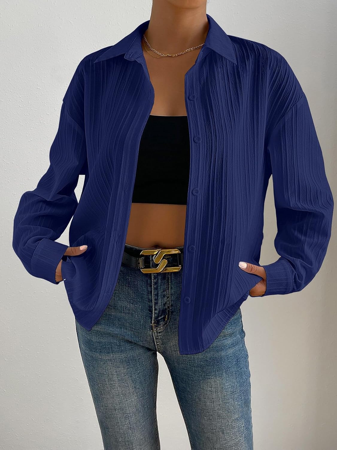 GRECIILOOKS Shirt for Women | Women Shirt | Long Shirt for Women | Shirt Tops for Women | Oversized Shirt for Women