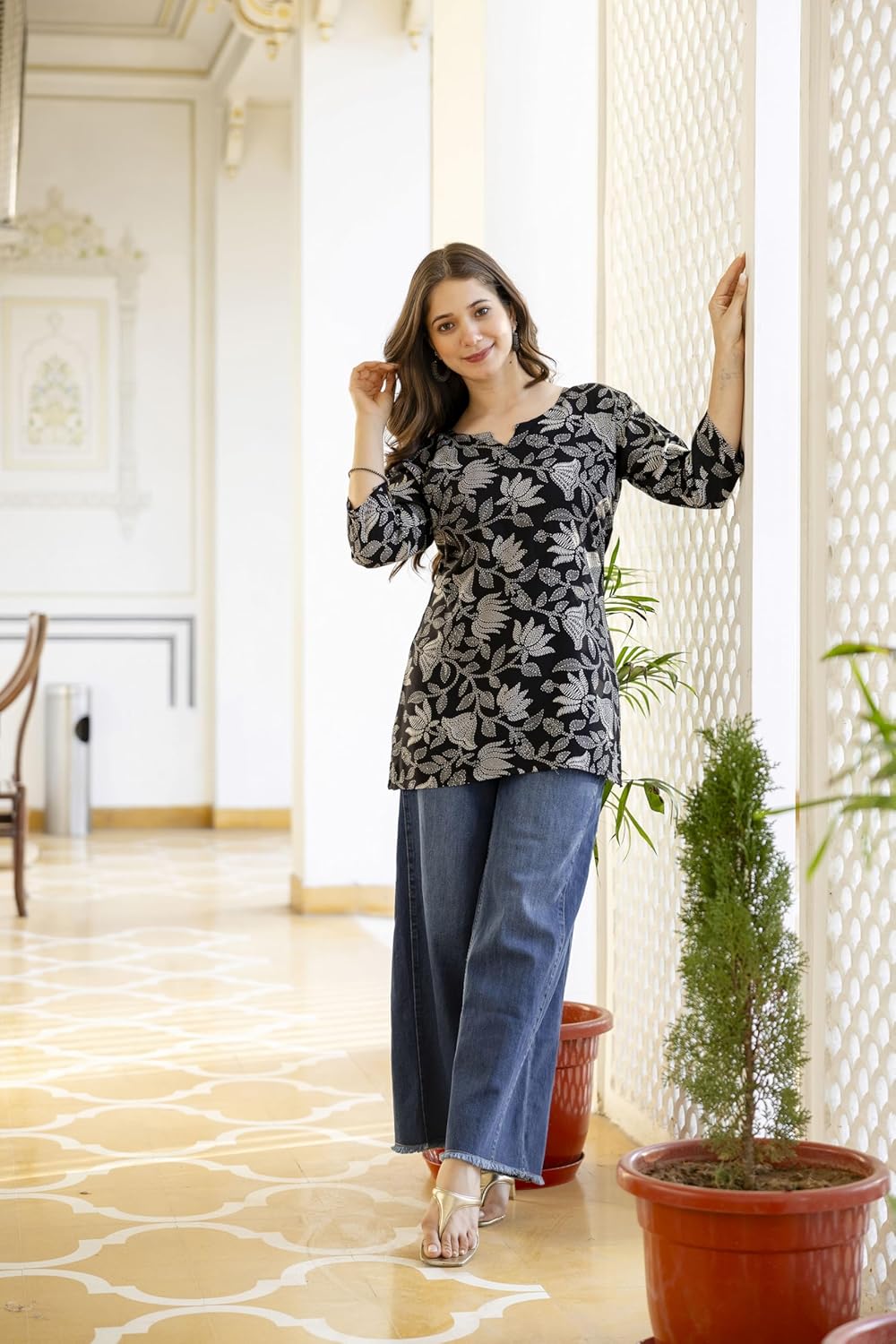 PURSHOTTAM WALA Women Floral Printed Rayon