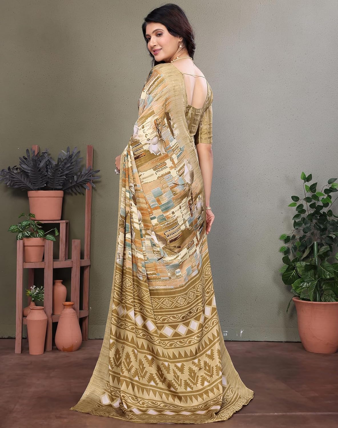 Silk Printed Saree With Blouse Material |saree for Women