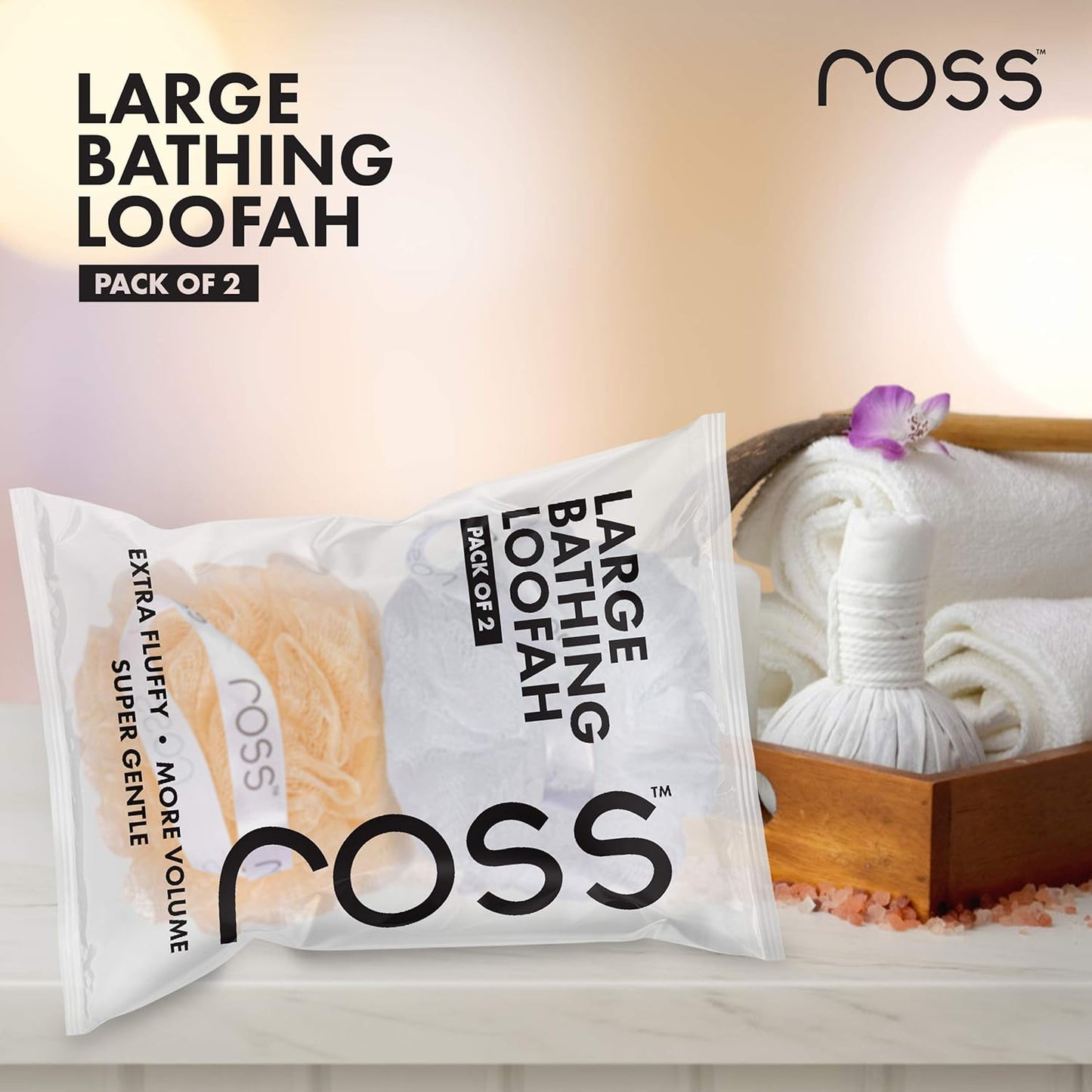 ross Large Bath Loofah Sponge Scrubber Exfoliator