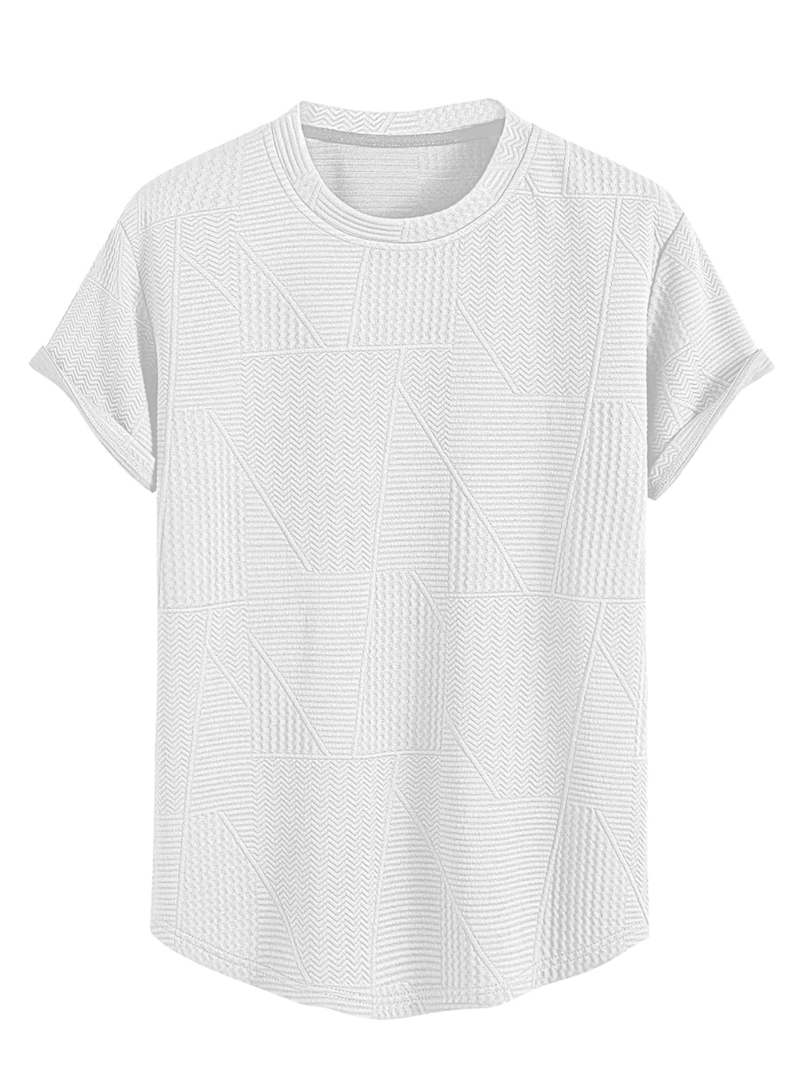 GRECIILOOKS T Shirt for Men Cotton | Textured Oversized