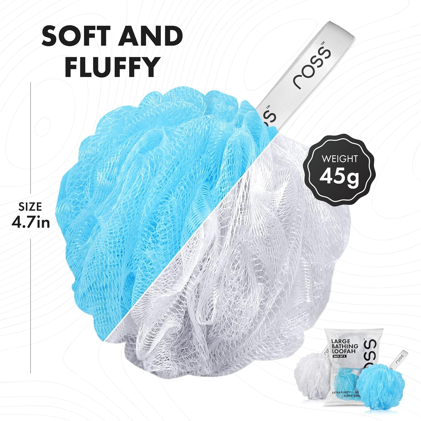ross Large Bath Loofah Sponge Scrubber Exfoliator
