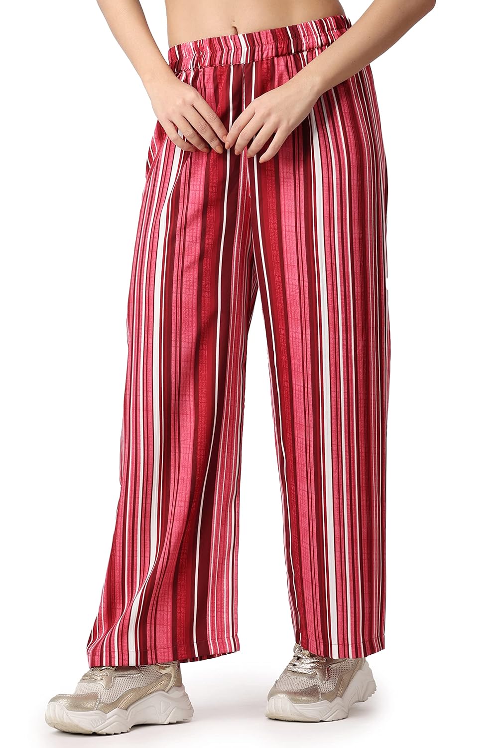POPWINGS Casual Floral Printed Loose Fit Trousers
