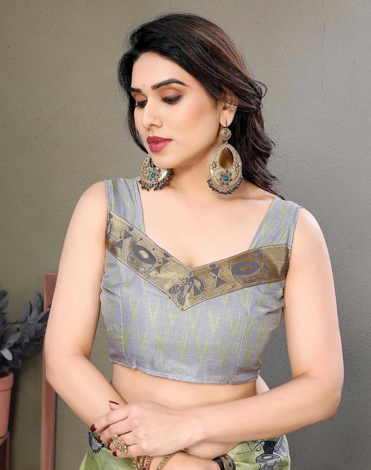 Yashika Women's Printed Kalamkari Art Silk Saree