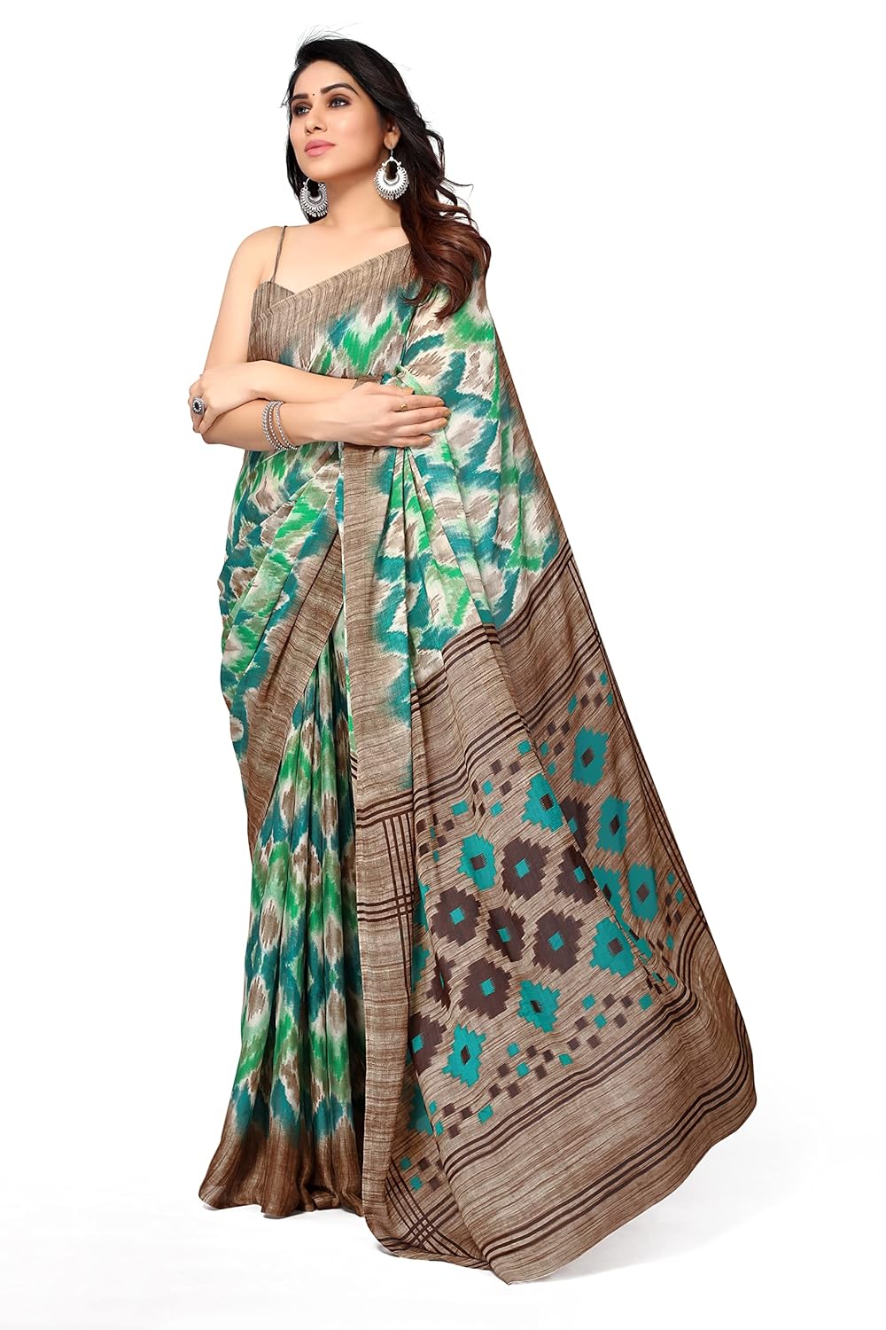 MIRCHI FASHION Women's Saree with Blouse Piece