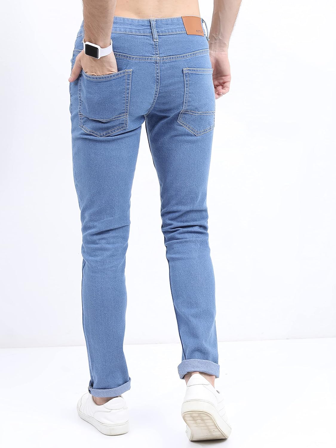 KETCH Men's Slim Fit Mid Rise Jeans (Stretchable)