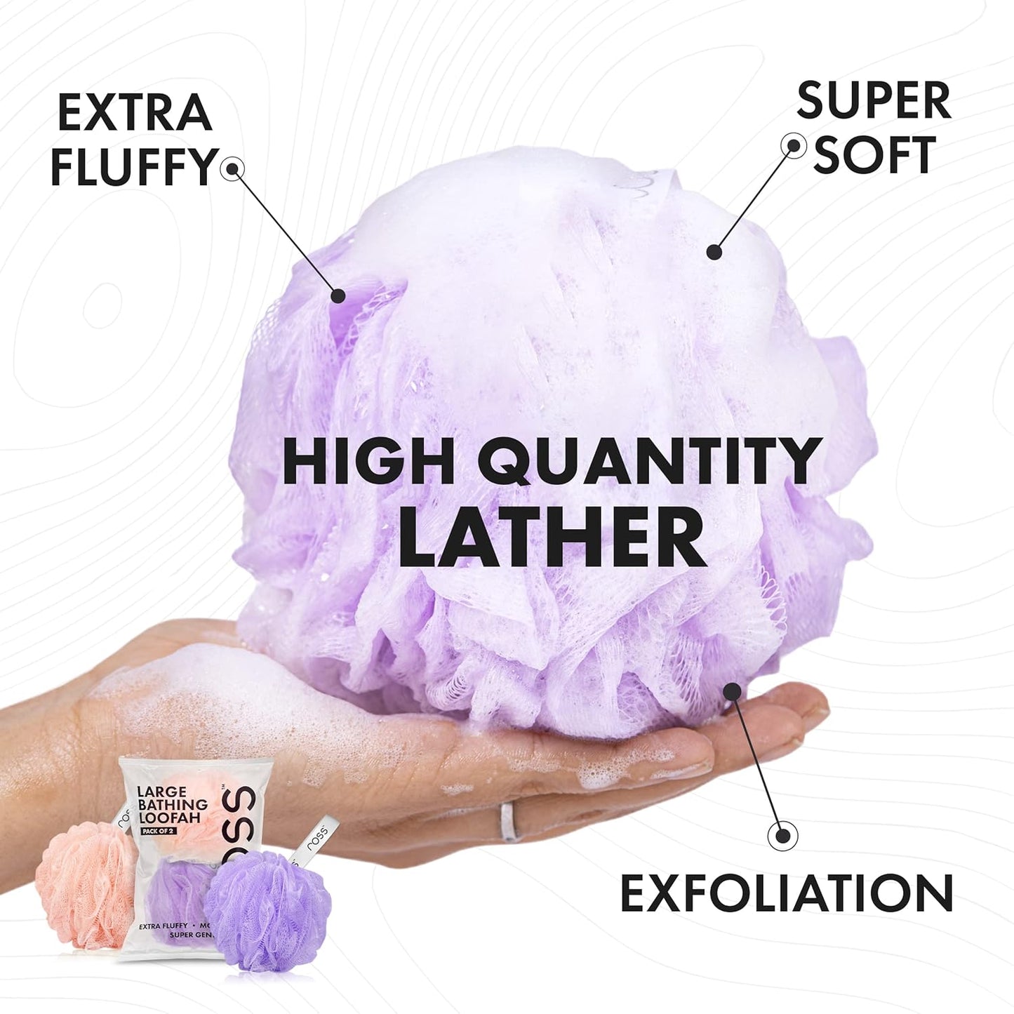 ross Large Bath Loofah Sponge Scrubber Exfoliator