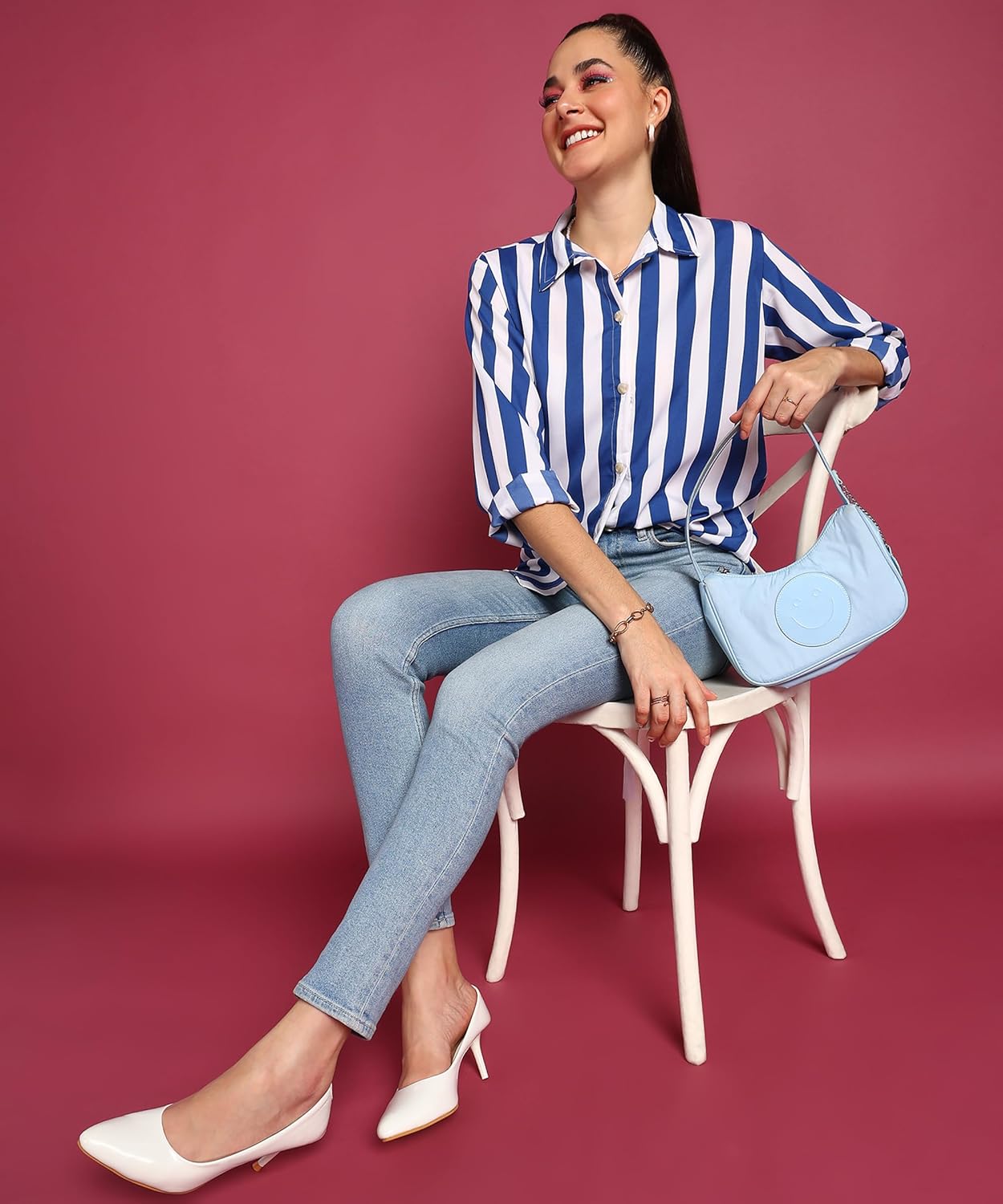 POPWINGS Printed Full-Sleeves Regular-Fit Polyester