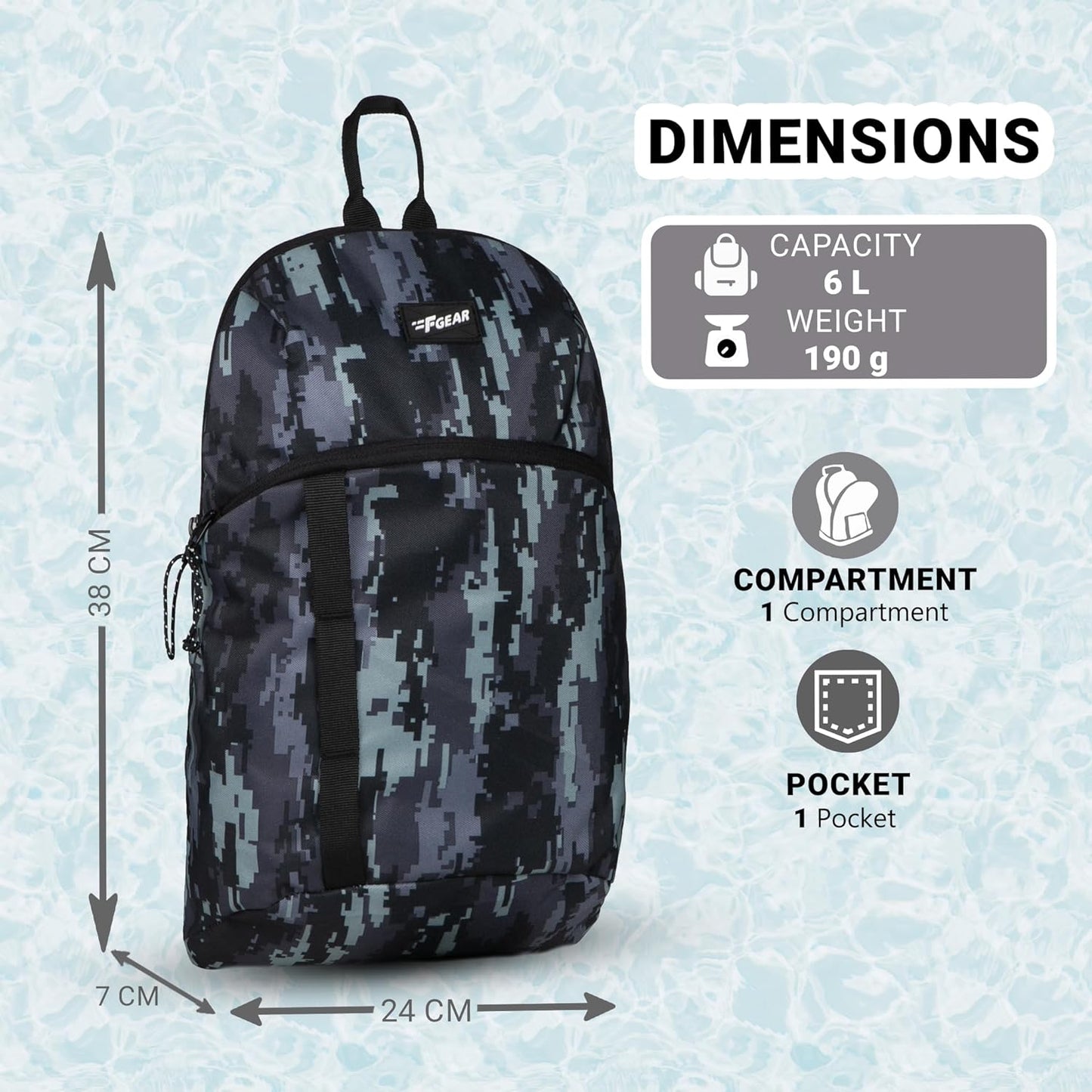 F Gear Ritz 6L Mini Backpack/Trendy Stylish Bag - alphahostel.in