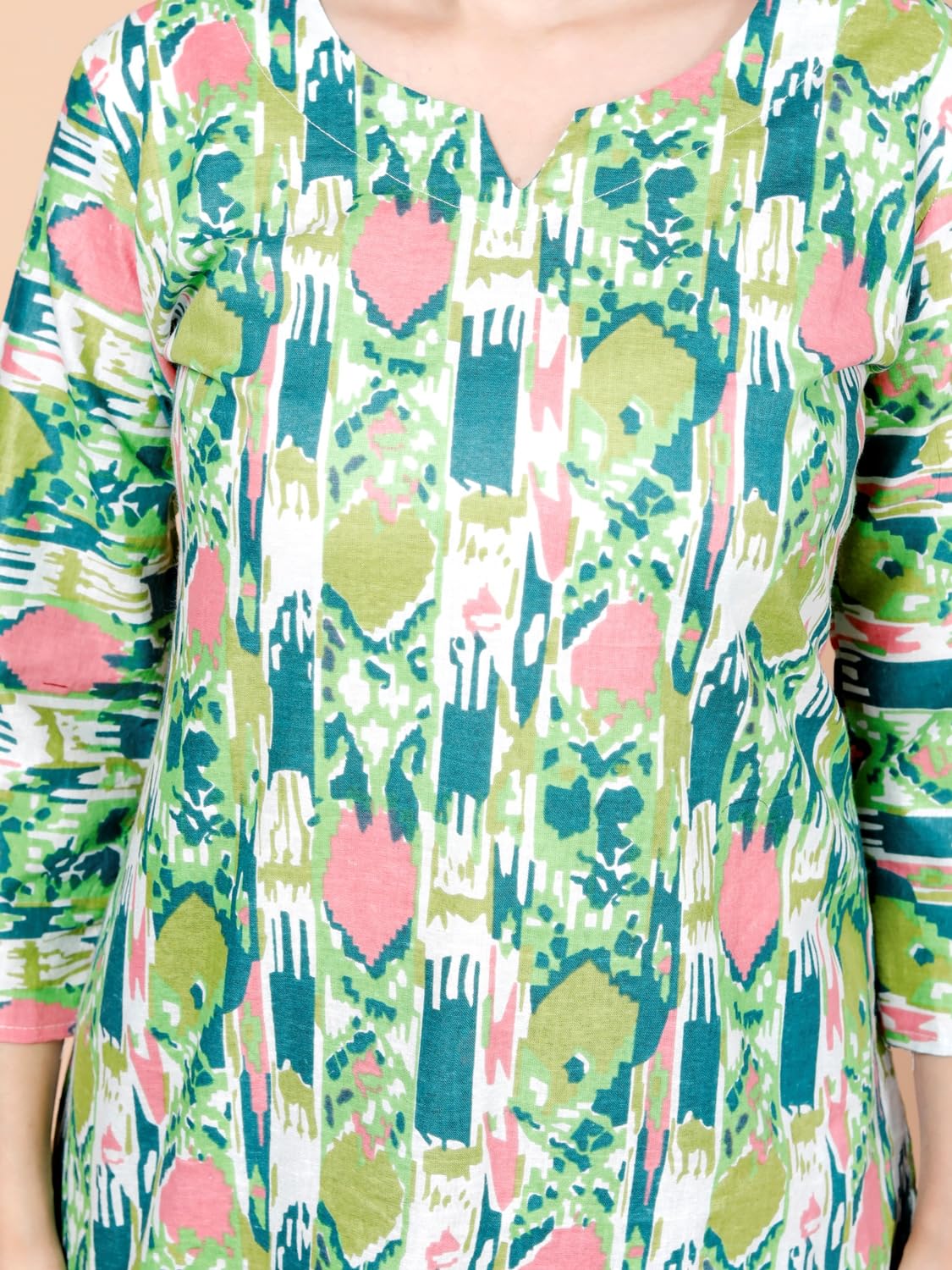 Women's Casual Jaipuri Cotton Printed Short Kurta