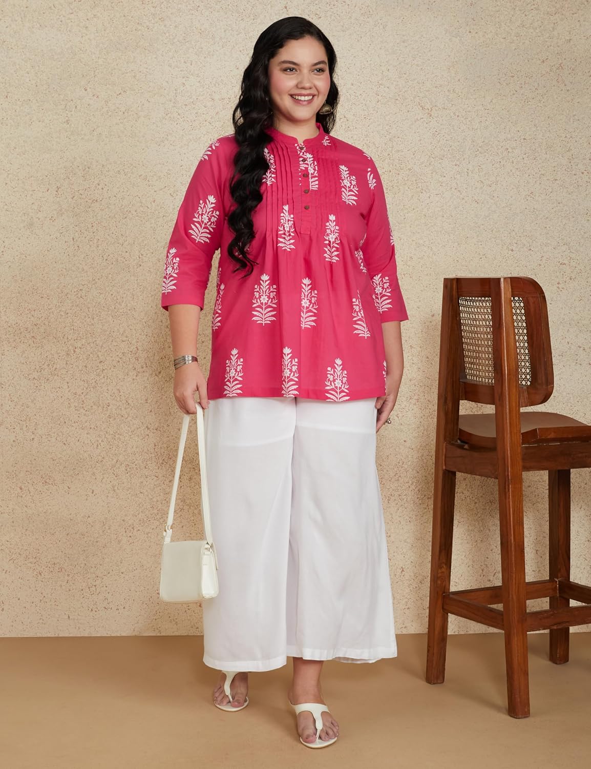 Myx Women's Cotton Printed A-line Short Kurti