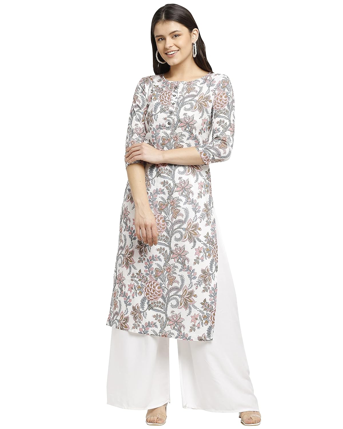 Rajnandini Women's Pure Cotton Straight Fit Casual