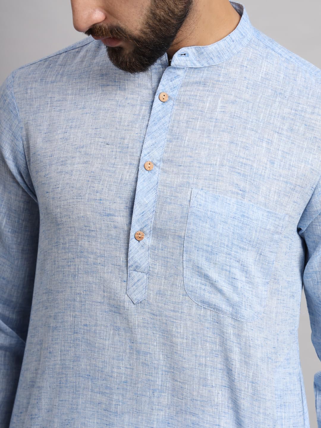 LATEST CHIKAN Men's Cotton Regular Textured