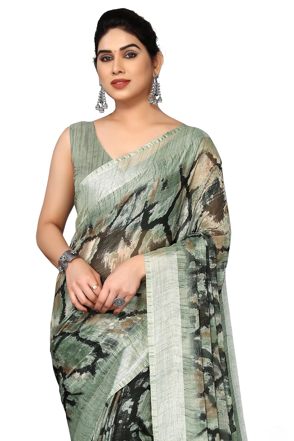 MIRCHI FASHION Women's Saree with Blouse Piece