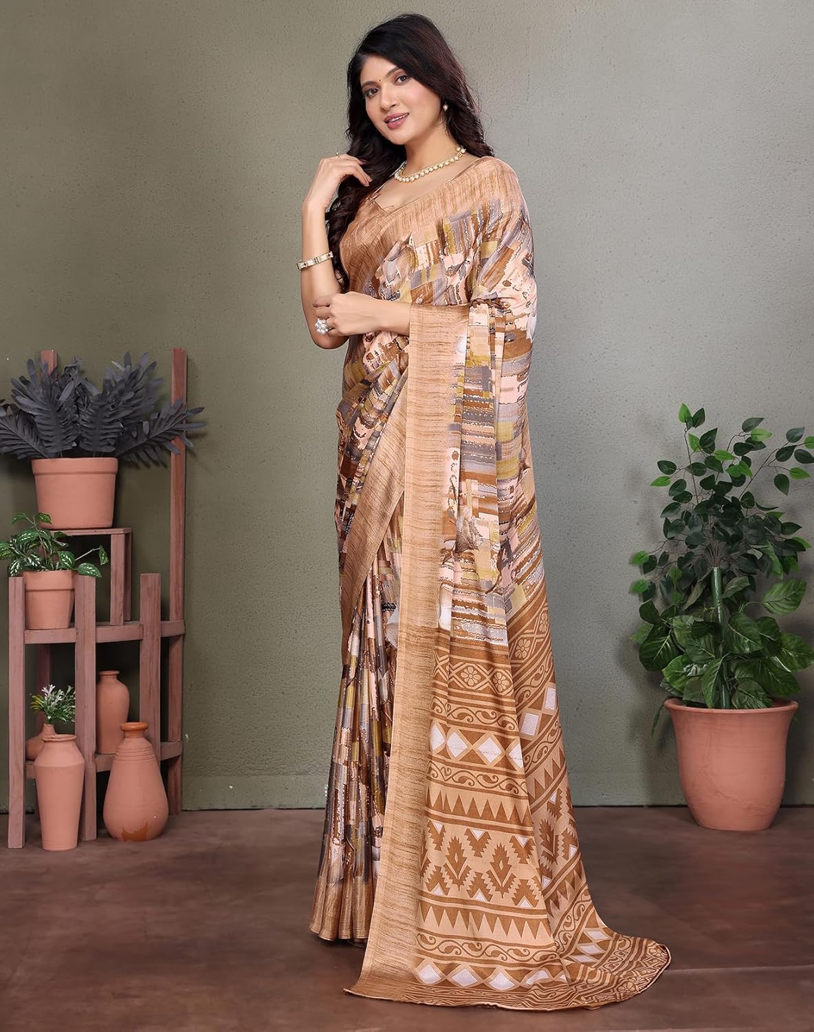 Silk Printed Saree With Blouse Material |saree for Women
