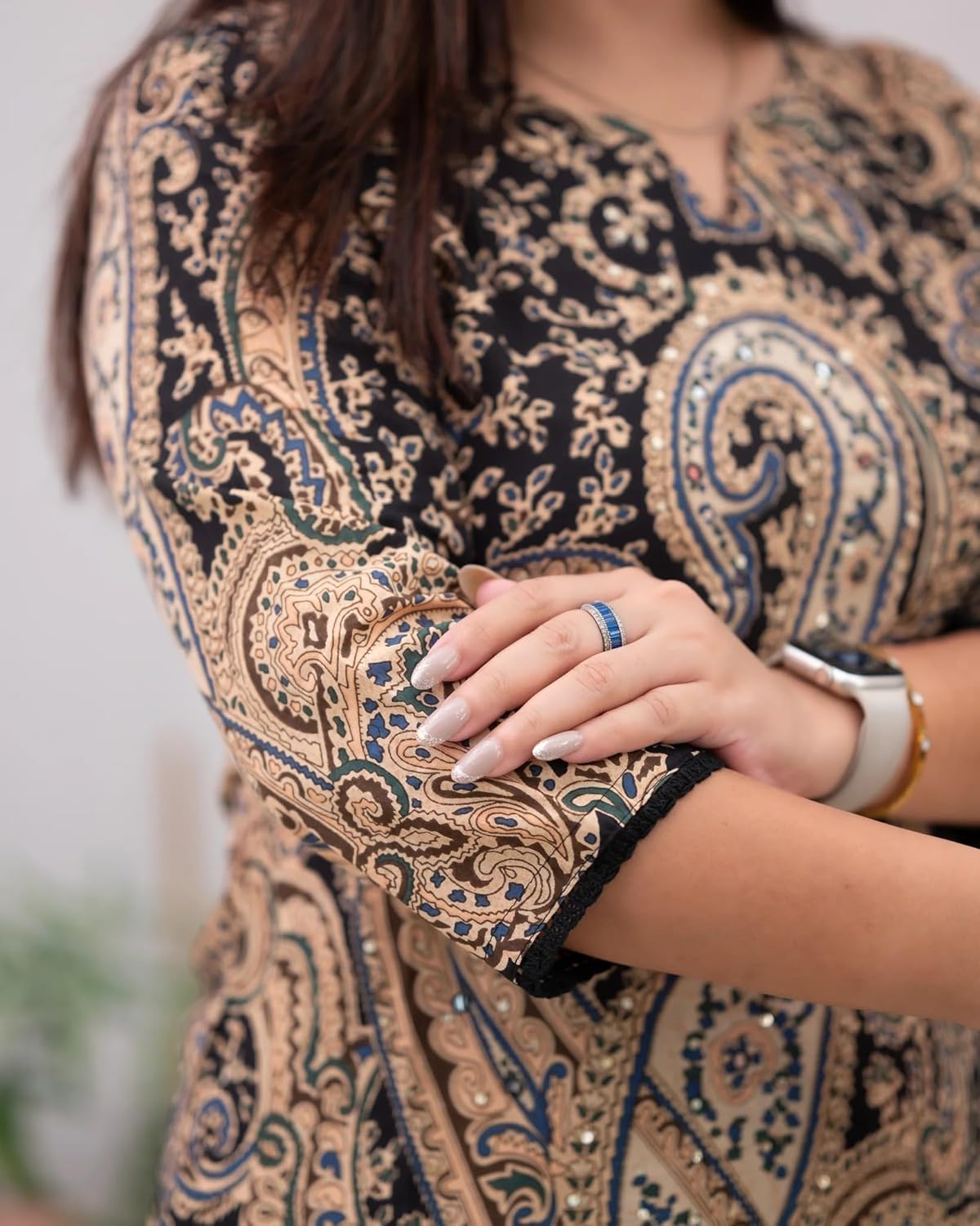 Nermosa Kalamkari Printed Straight Kurta Set for Women