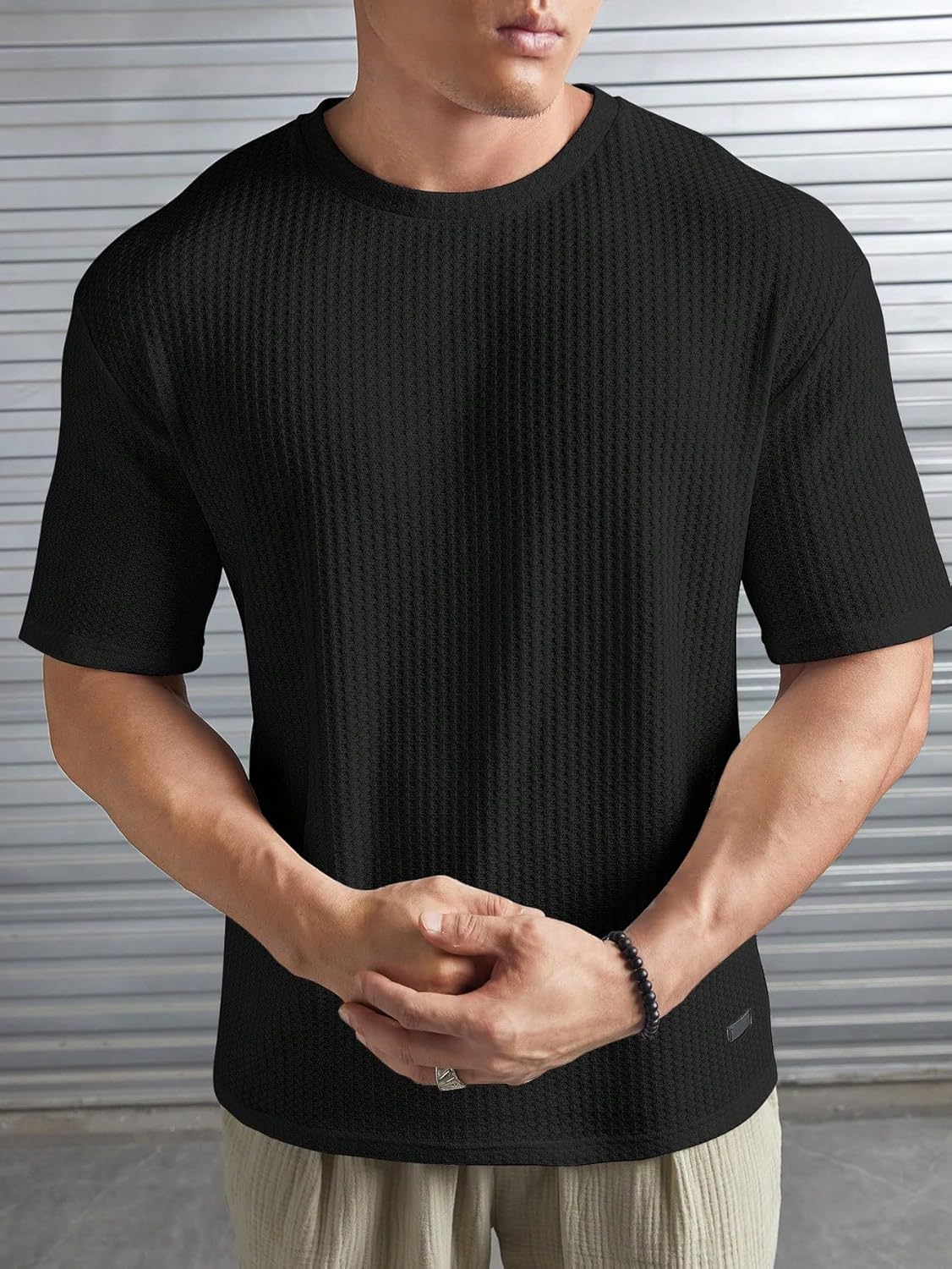 O3e Mens Solid Dotted Unique Design Oversized
