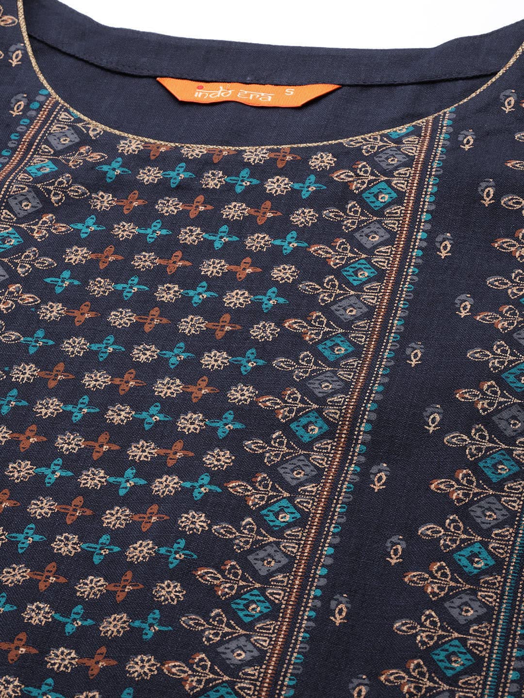 INDO ERA Women's Cotton Straight Fit Straight Kurta