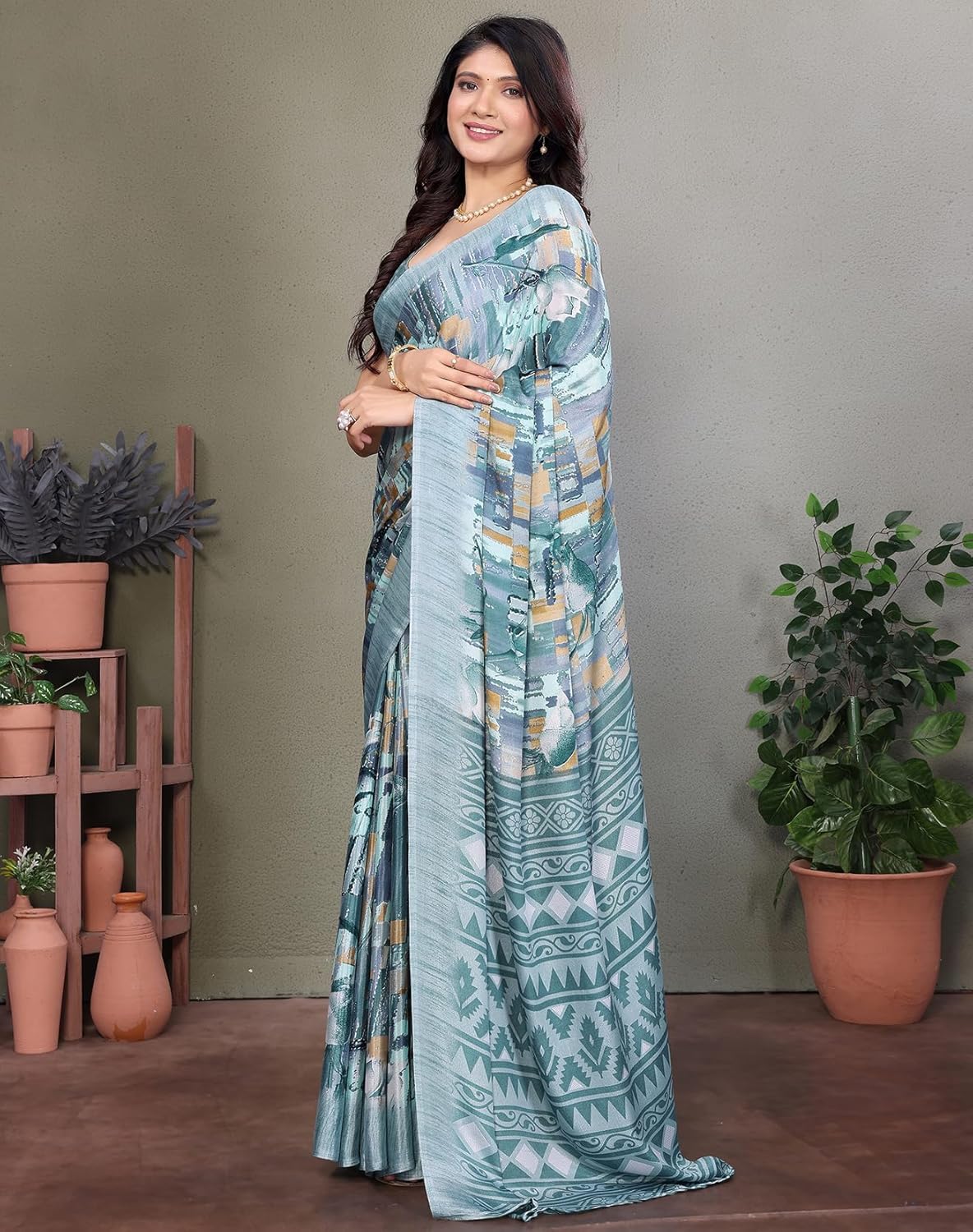 Silk Printed Saree With Blouse Material |saree for Women