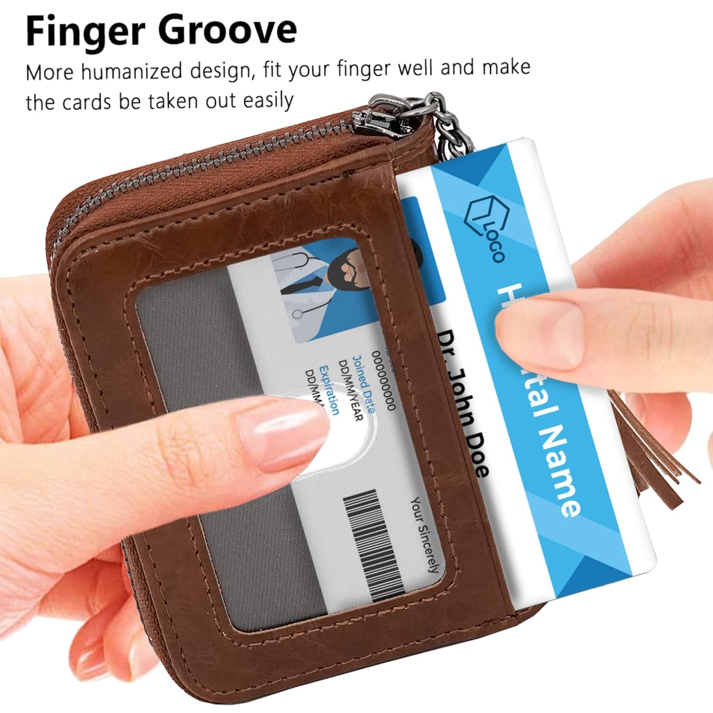 Storite PU Leather 9 Slot Vertical Credit Debit Card