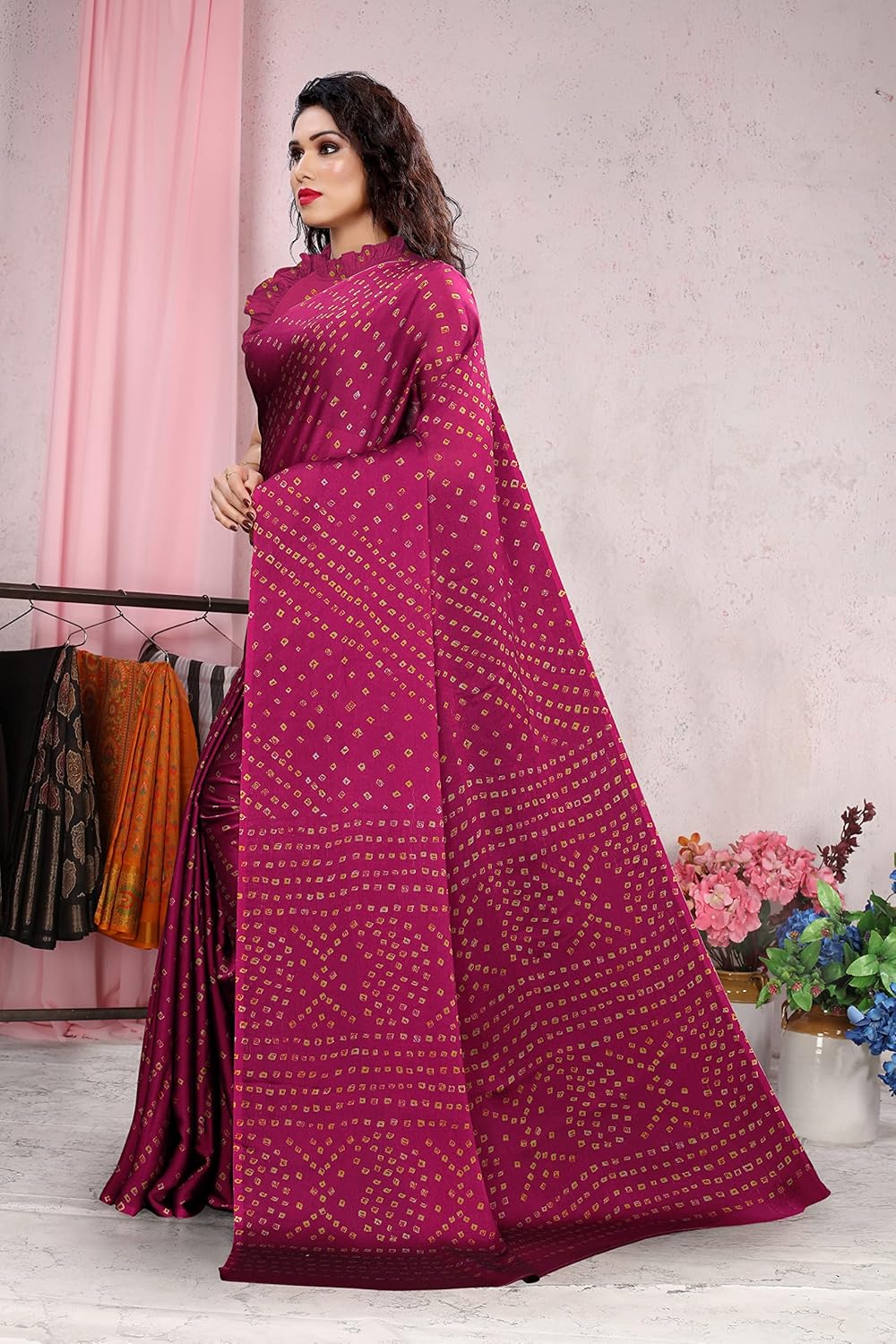 Women's Design Printed Saree with Blouse Piece
