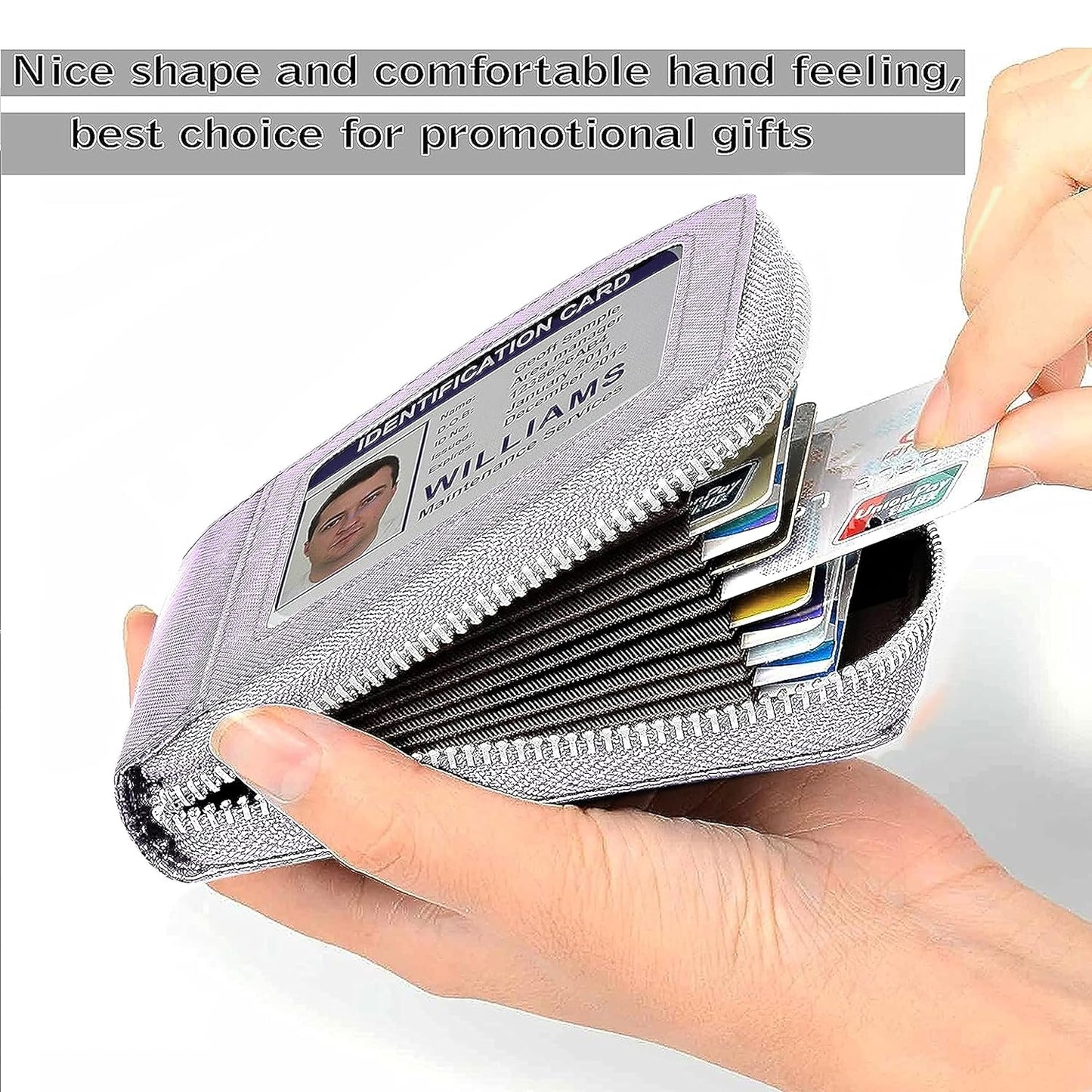 Storite PU Leather 9 Slot Vertical Credit Debit Card